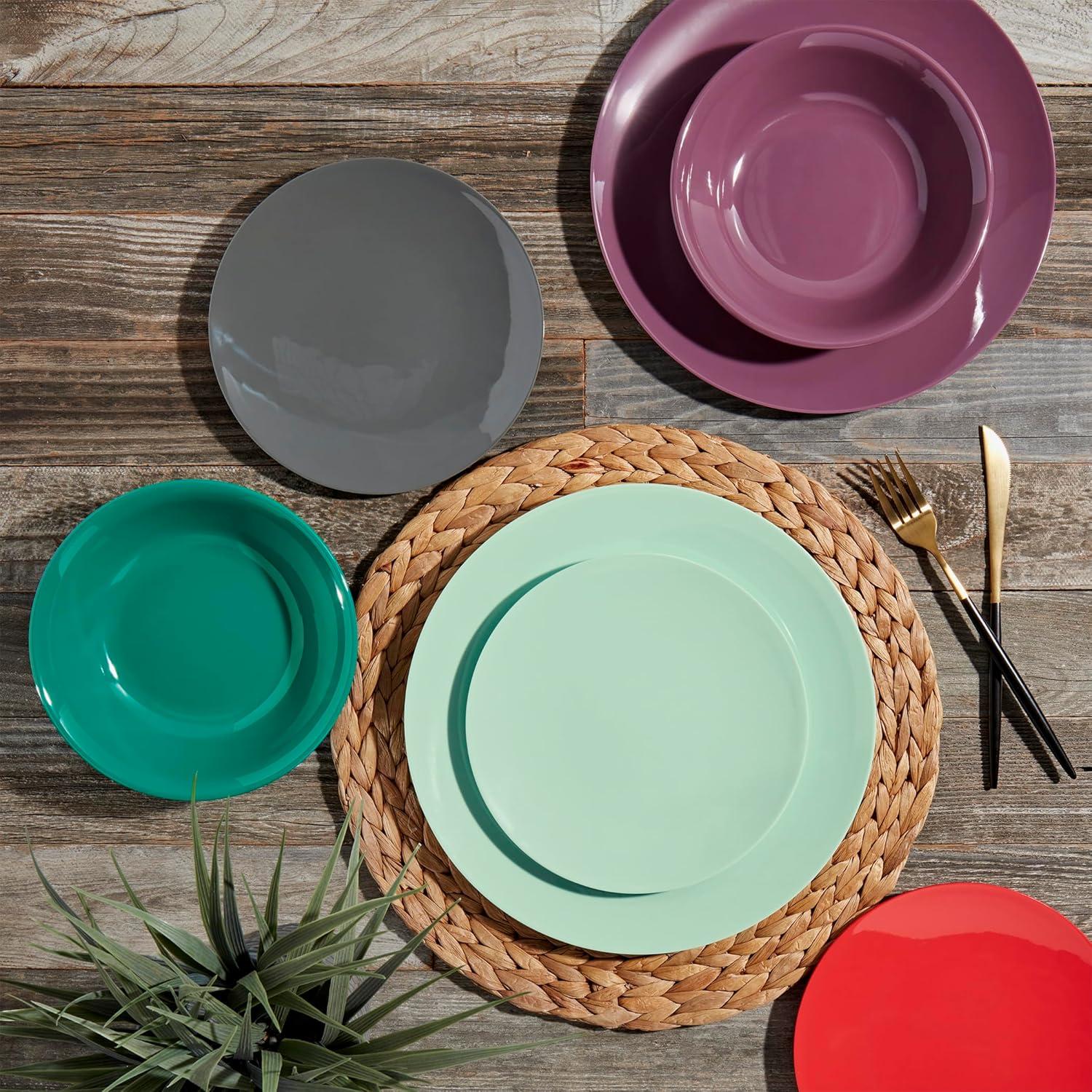 Tabletops Gallery Tabletops Gallery Peacock 12 Piece Melamine Dinnerware Set