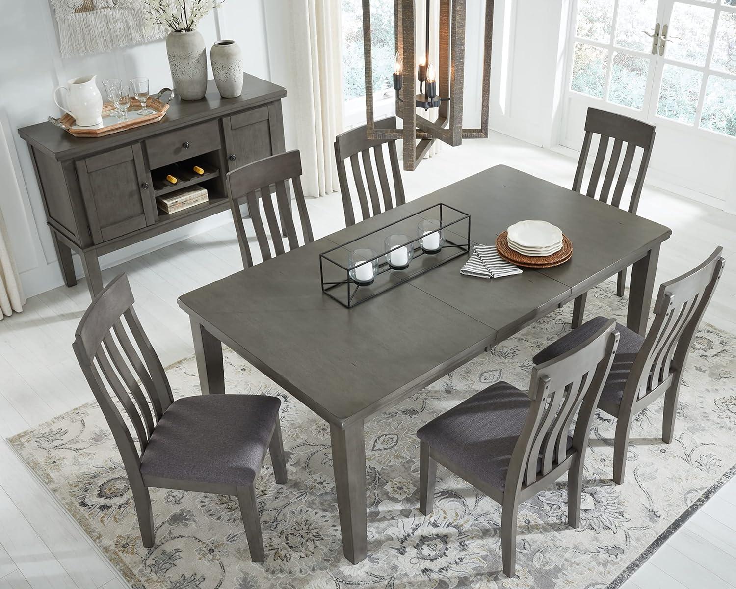 Hallanden Gray Rectangular Extendable Wood Dining Table