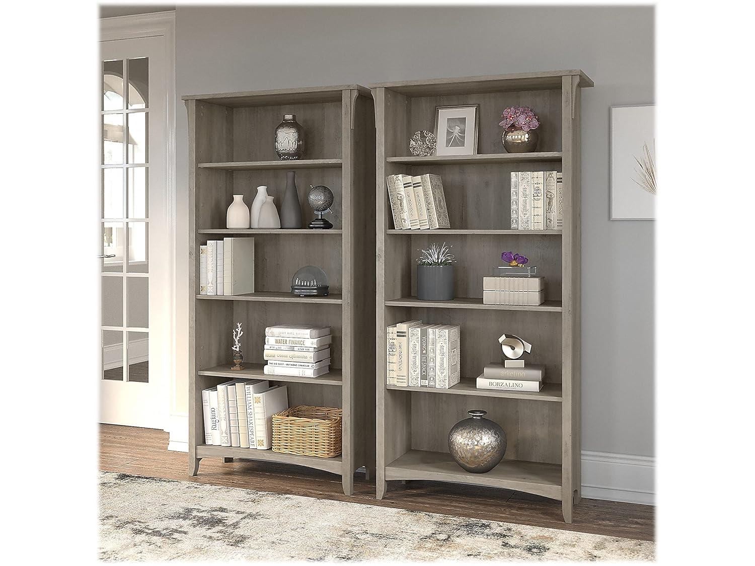 Red Barrel Studio® Khadesha Tall 5 Shelf Bookcase - Set Of 2