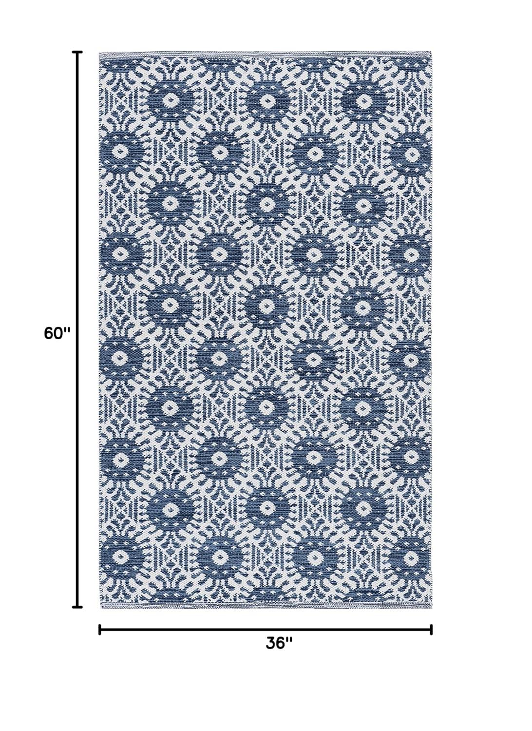 Montauk MTK612 Hand Woven Indoor Accent Rug - Navy/Ivory - 3'x5' - Safavieh