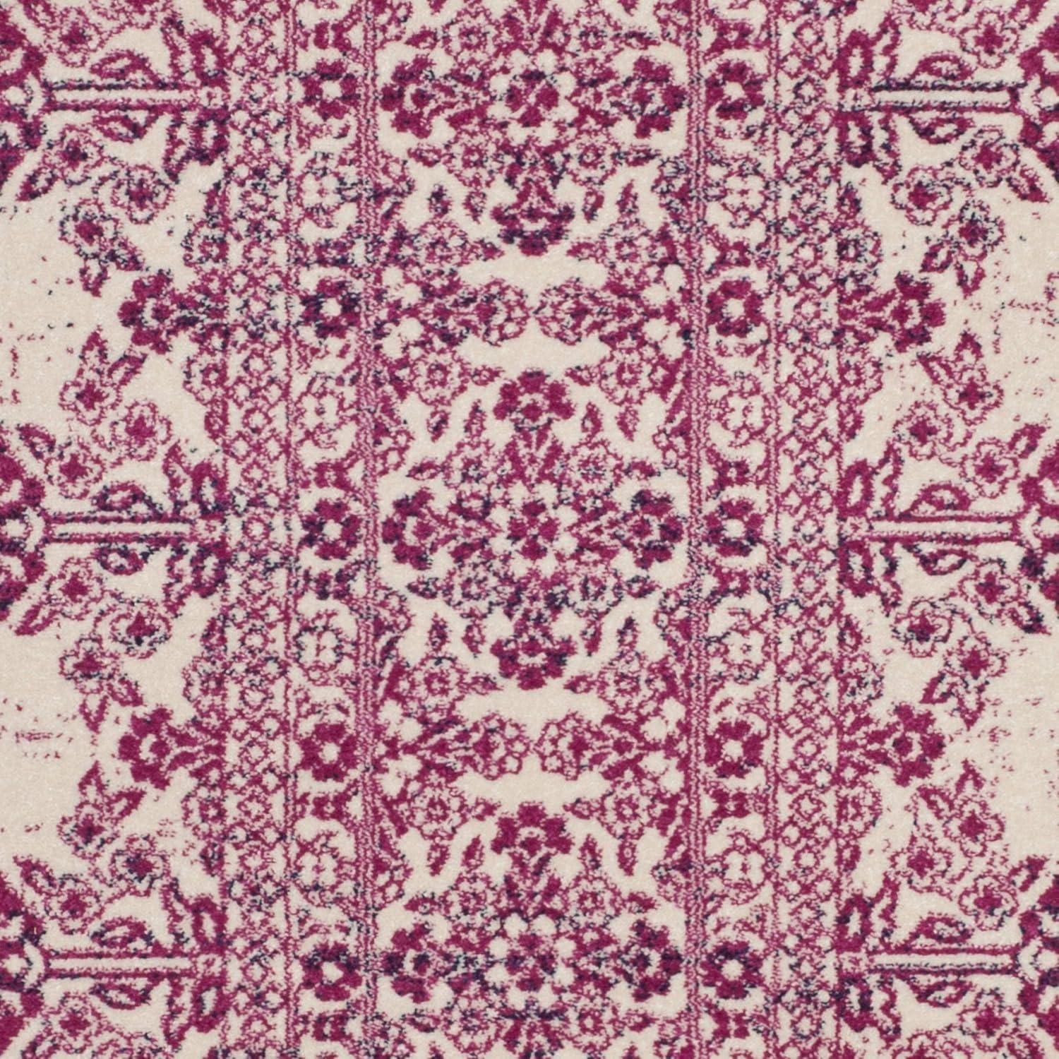 SAFAVIEH Evoke Maximillian Southwestern Area Rug, Ivory/Fuchsia, 4' x 6'