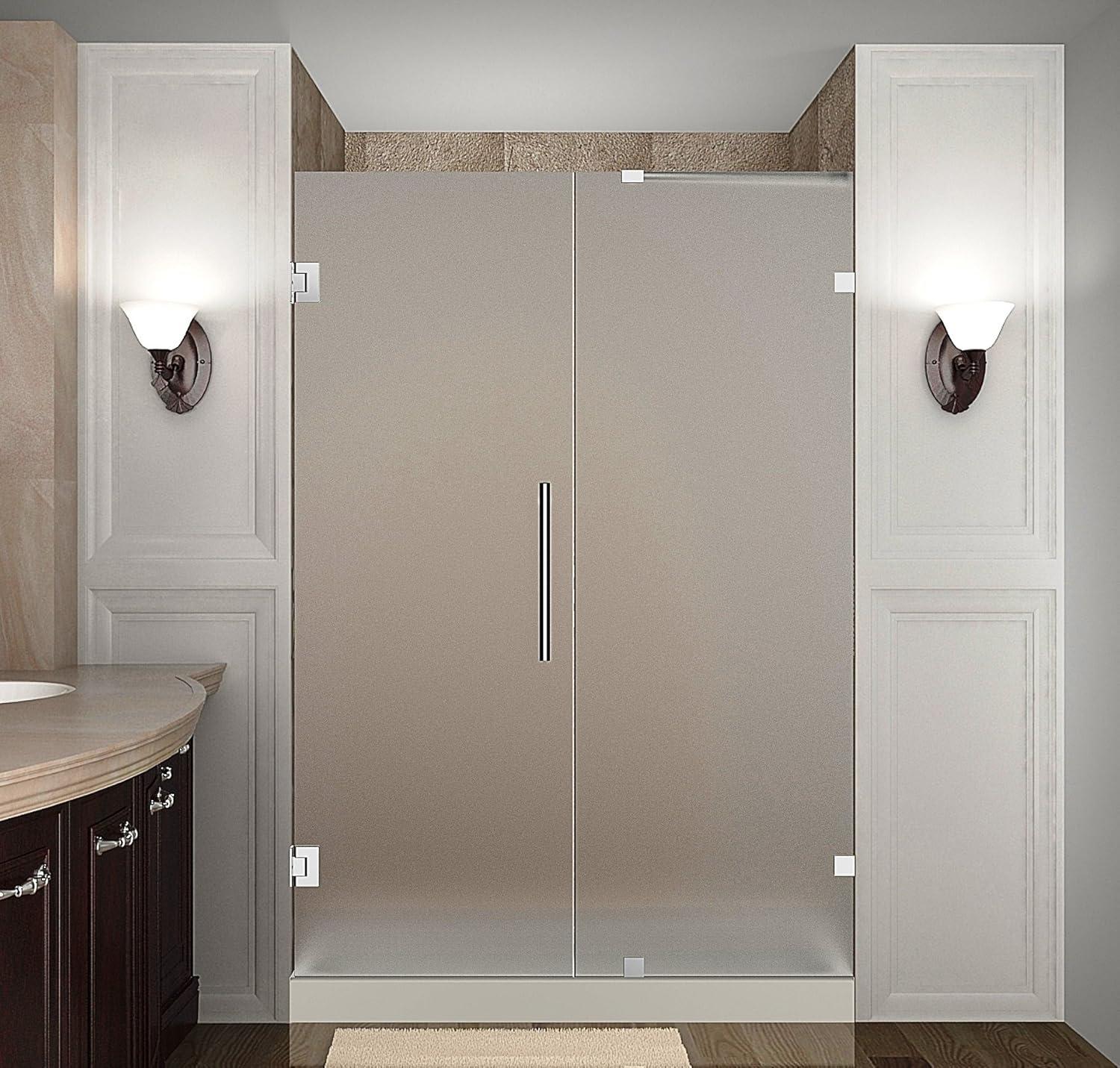 Nautis 72" H Hinged Frameless Shower Door