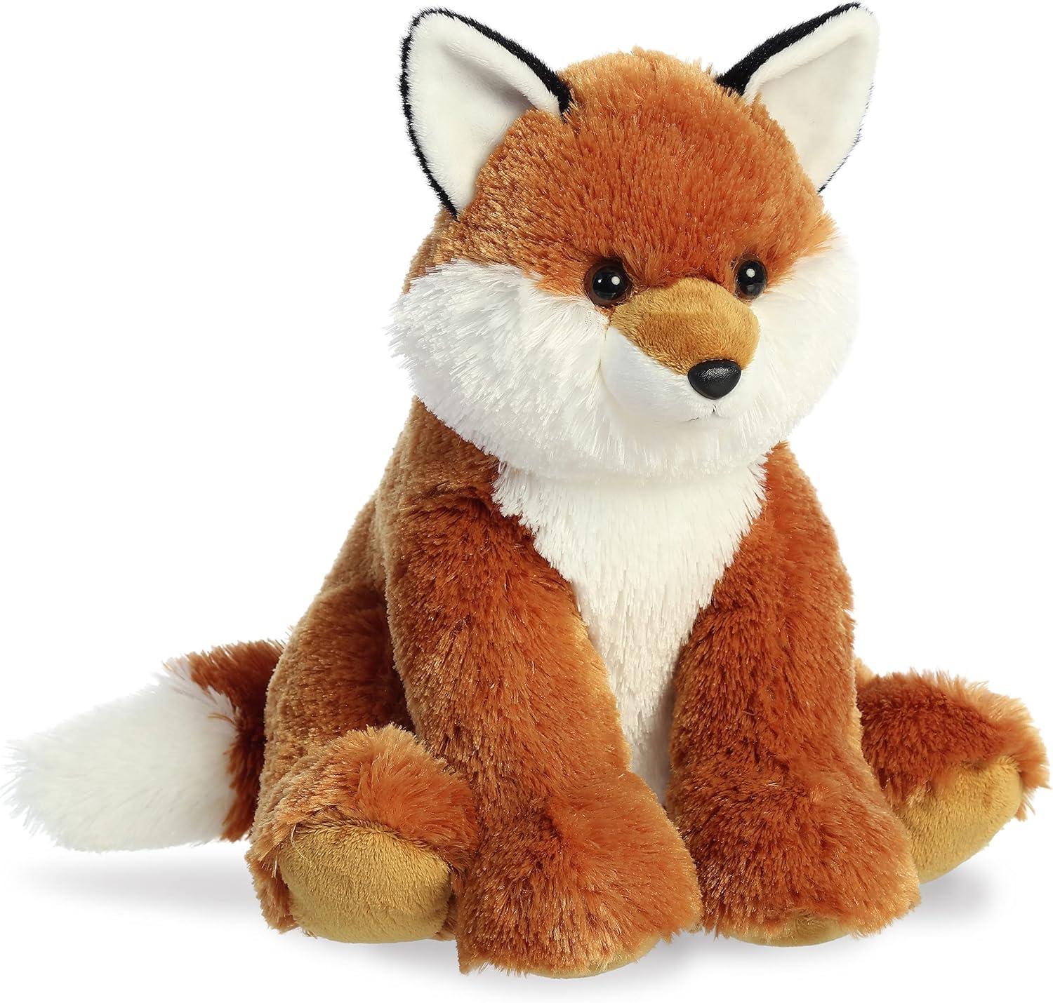 Aurora Medium Fox Cuddly Stuffed Animal Orange 11"