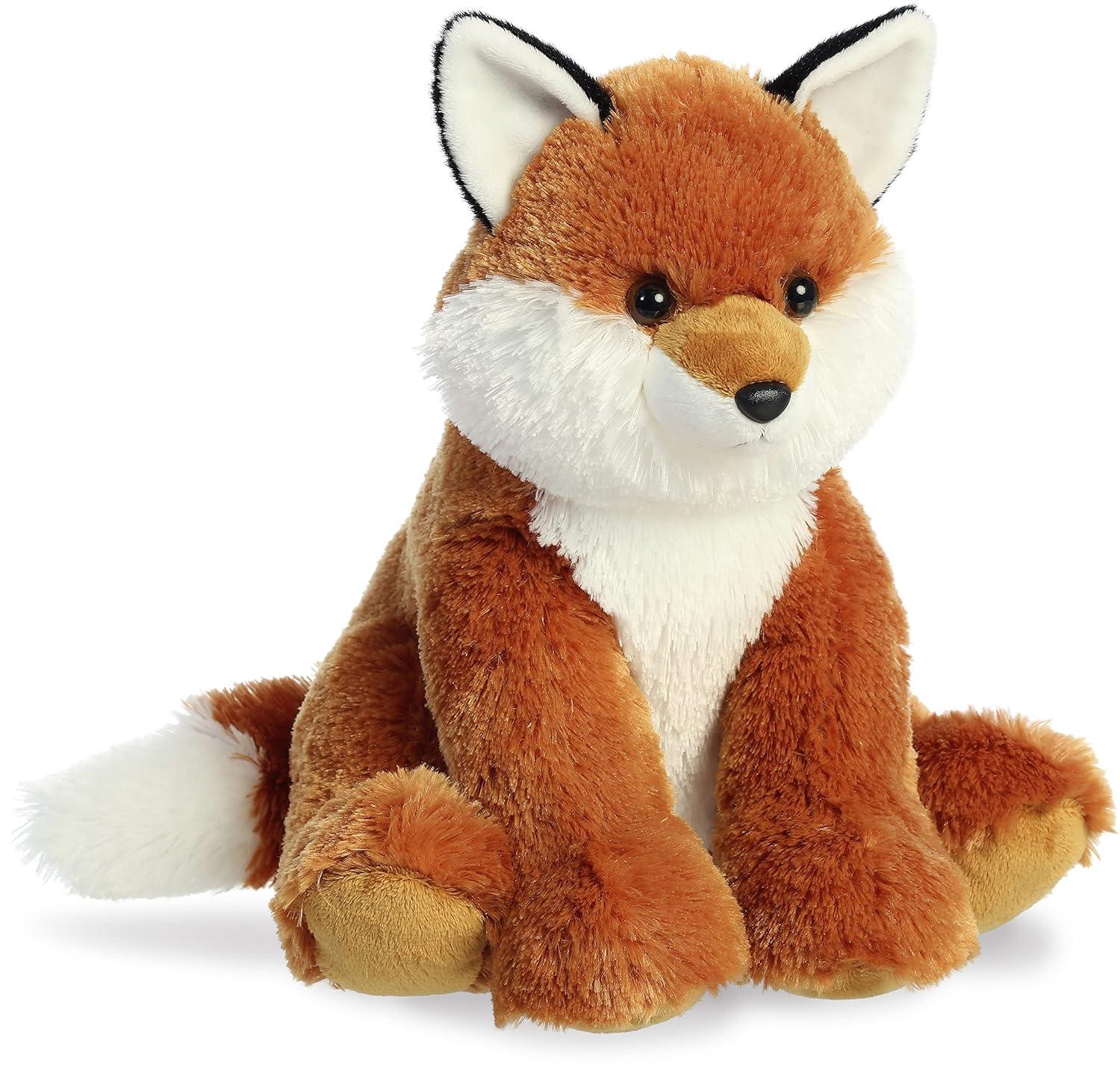 Aurora Medium Fox Cuddly Stuffed Animal Orange 11"