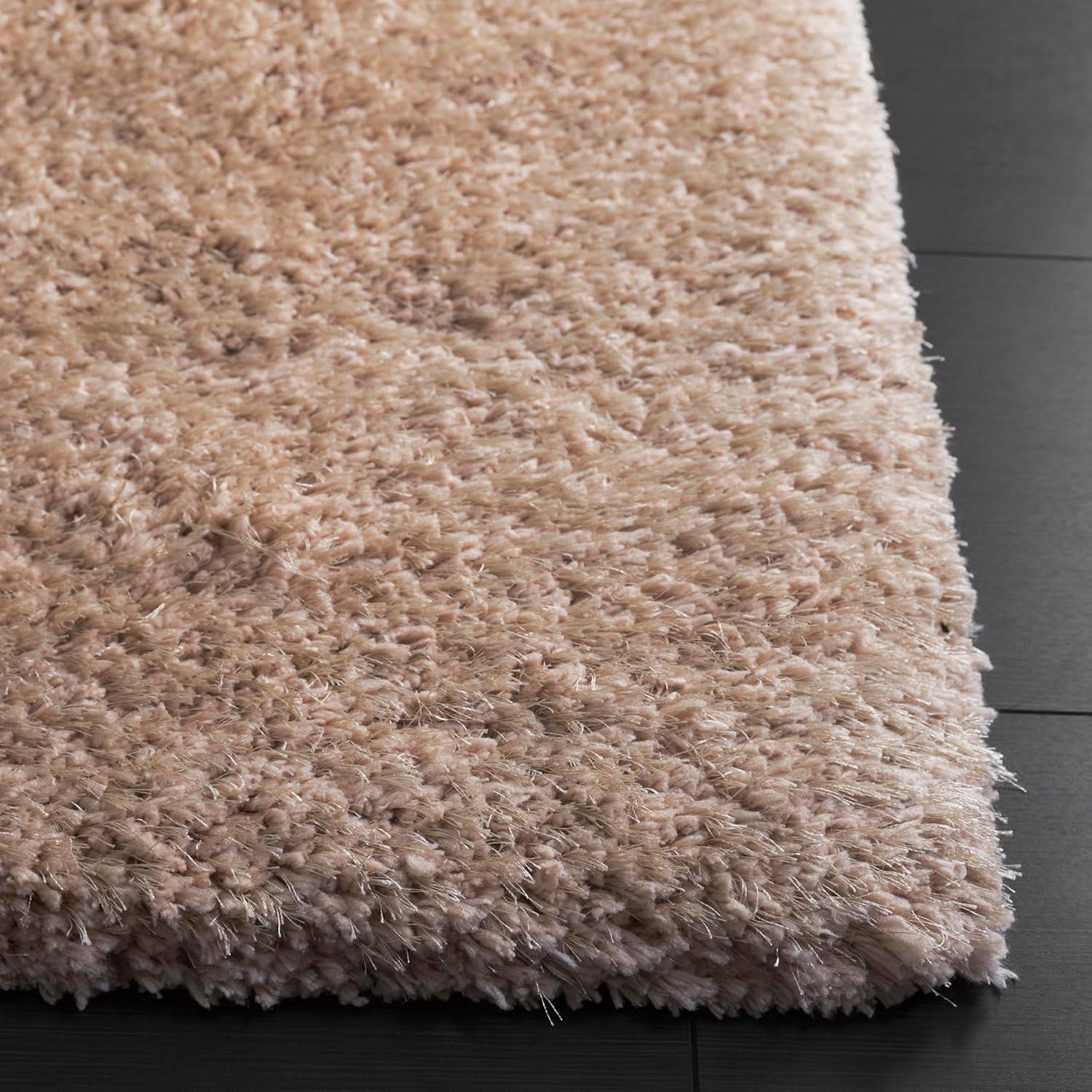 Express Shag SGE620 Hand Tufted Indoor Area Rug - Beige - 5'x8' - Safavieh