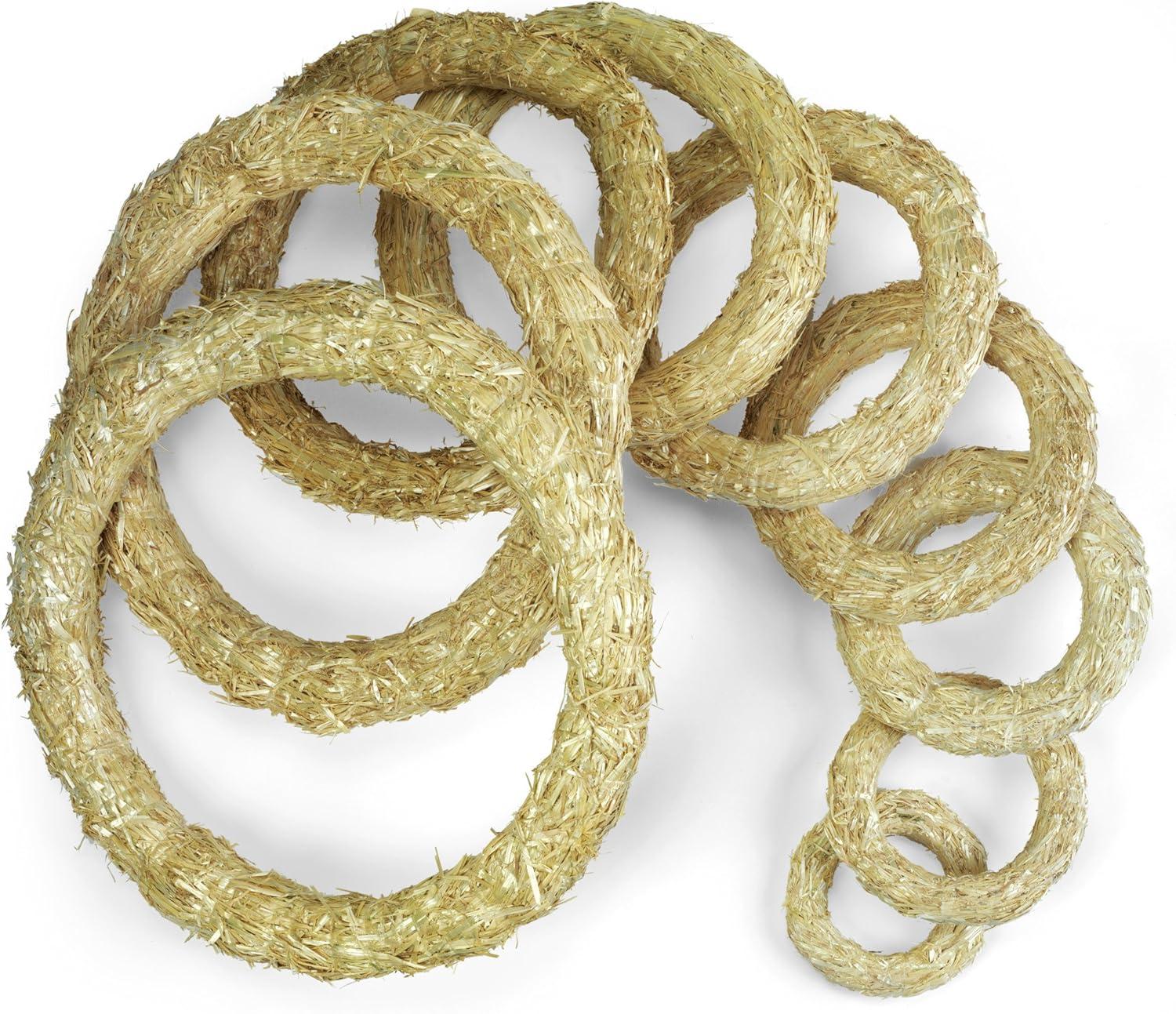 Natural Straw 18-Inch Outdoor Floral Wreath Form