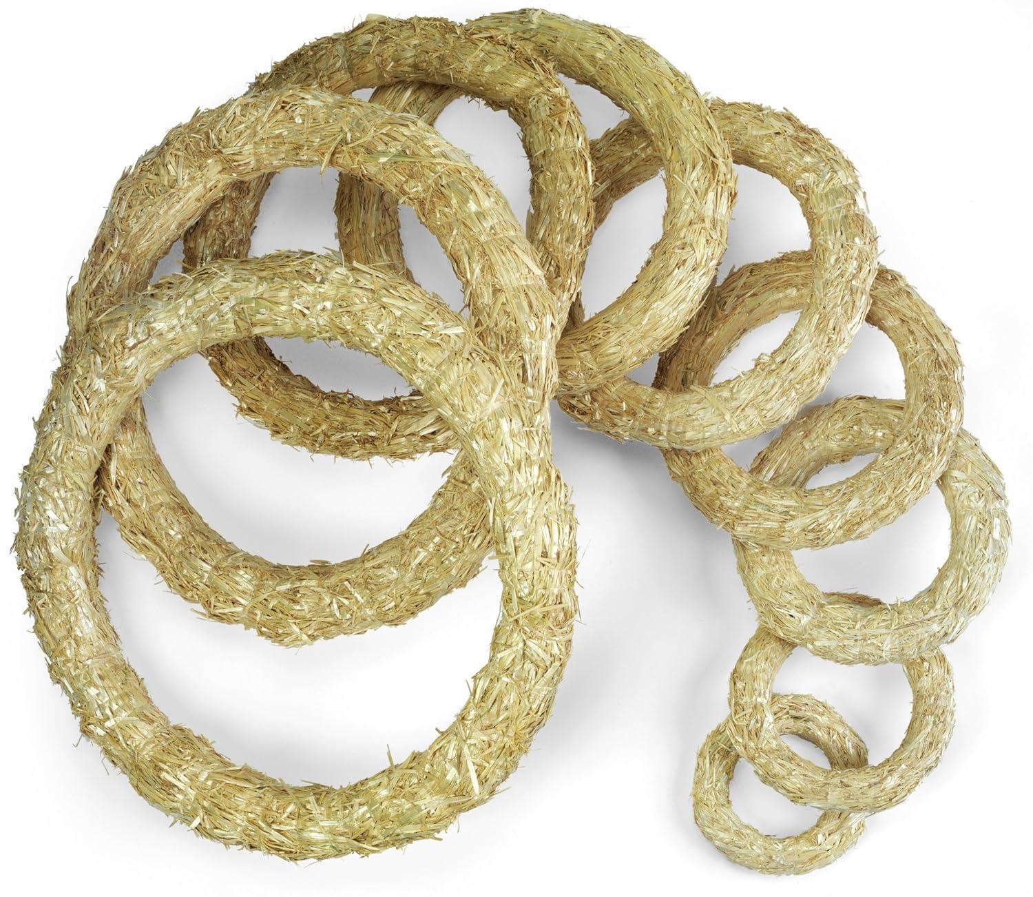 Natural Straw 18-Inch Outdoor Floral Wreath Form