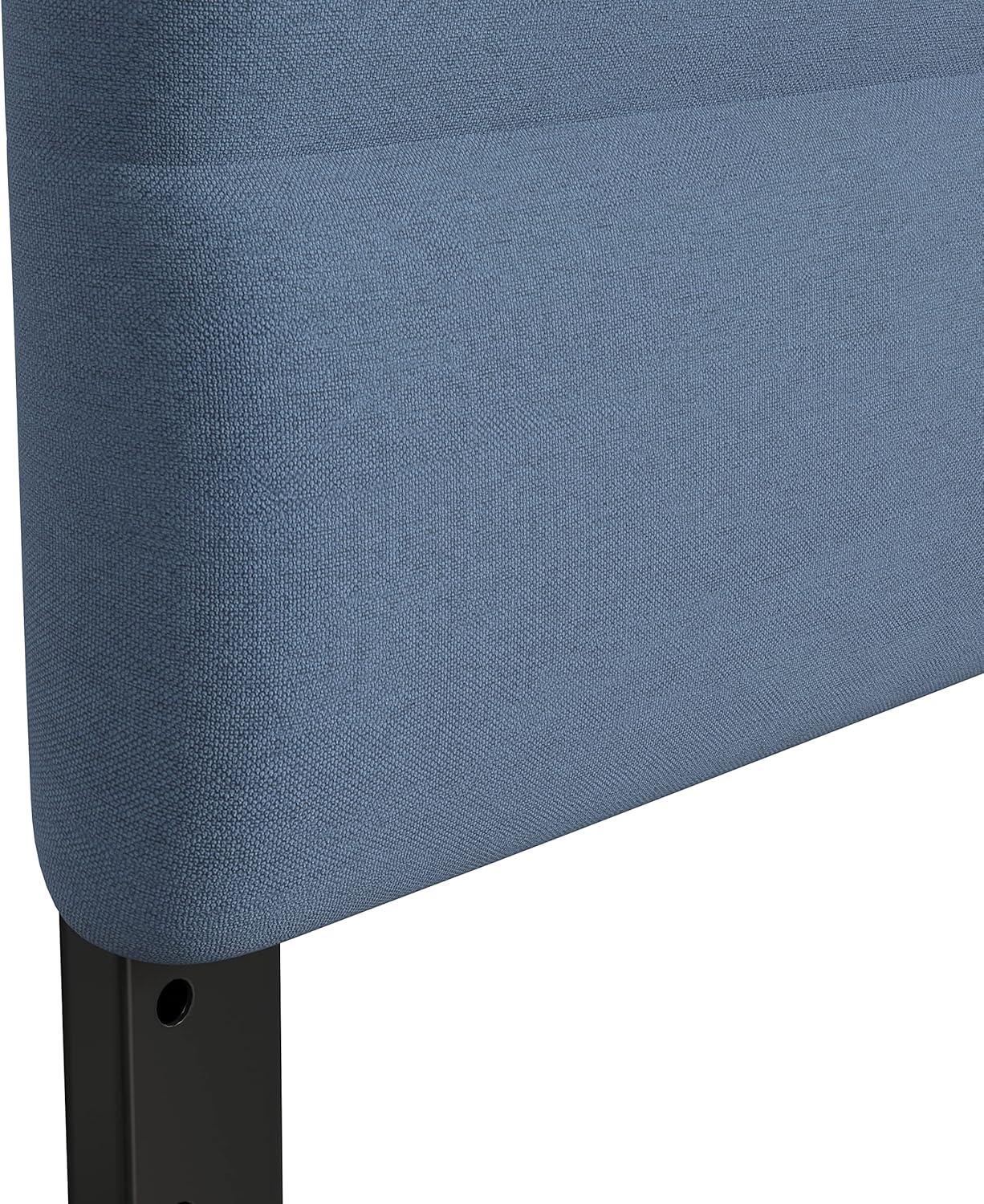 Flash Furniture Paxton Full Channel Stitched Fabric Upholstered Headboard, Adjustable Height from  44.5" to 57.25" - Blue