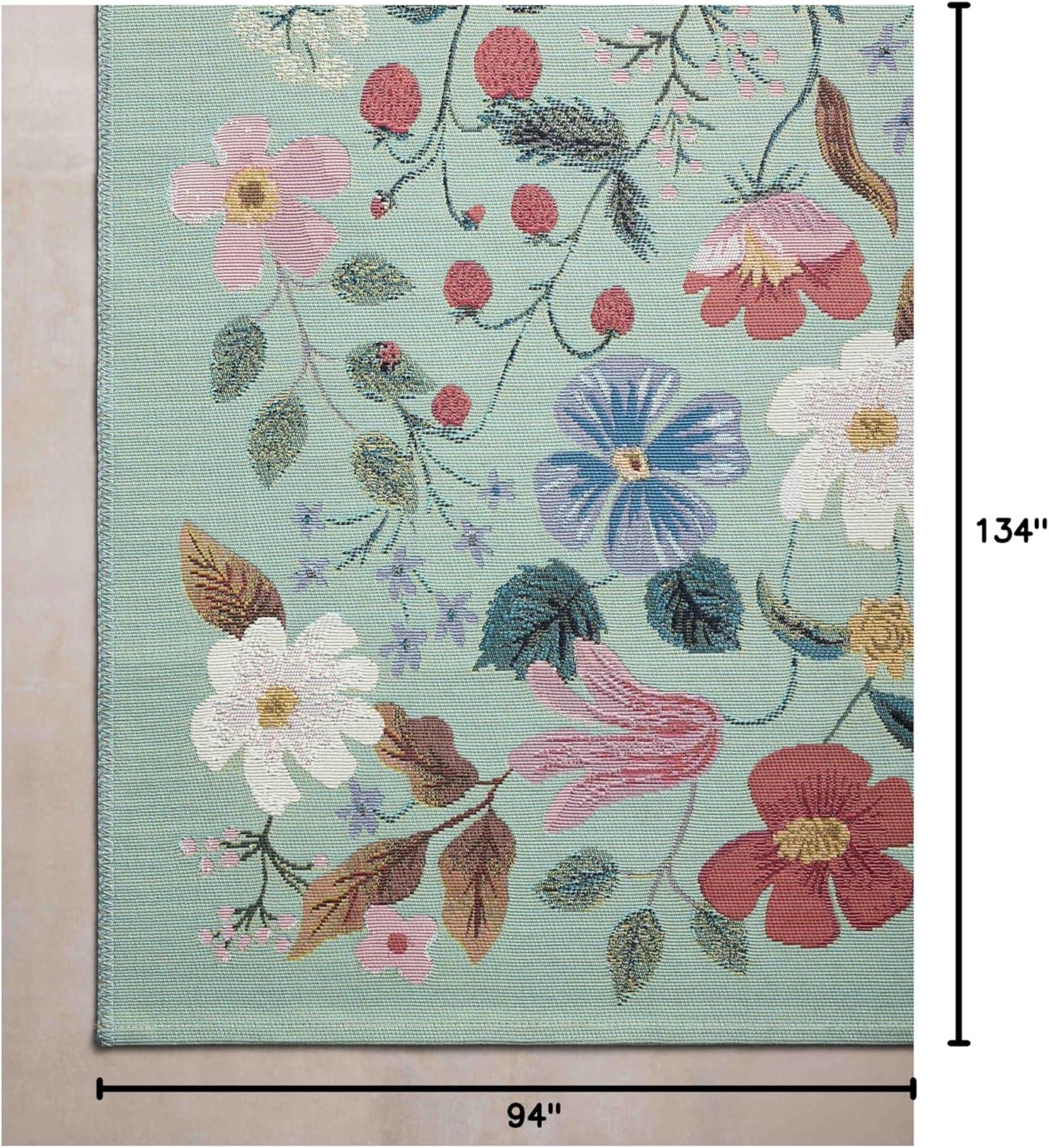 Rifle Paper Co. x Loloi Perennial Mint Indoor / Outdoor Area Rug