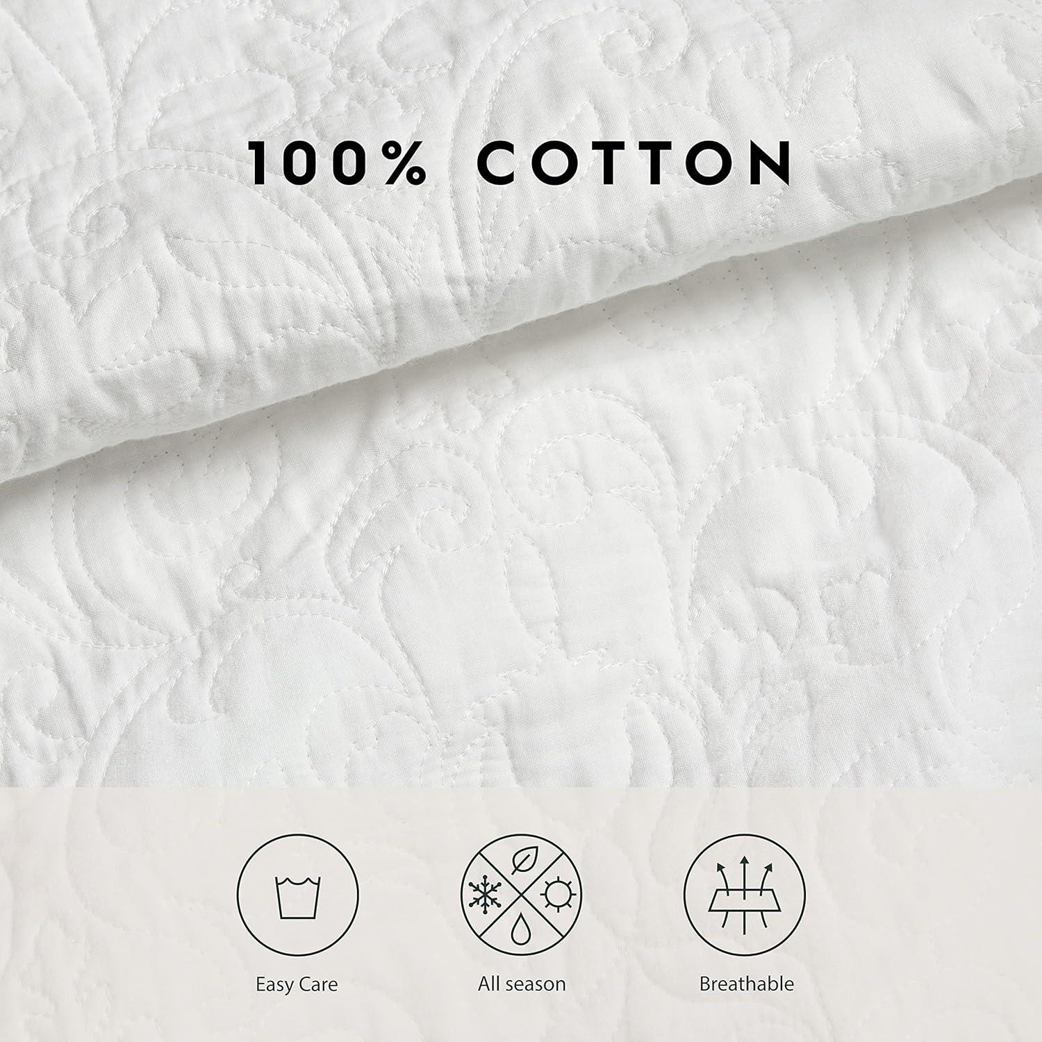 Laura Ashley Laura Ashley Heirloom Crochet Cotton Reversible Quilt Set