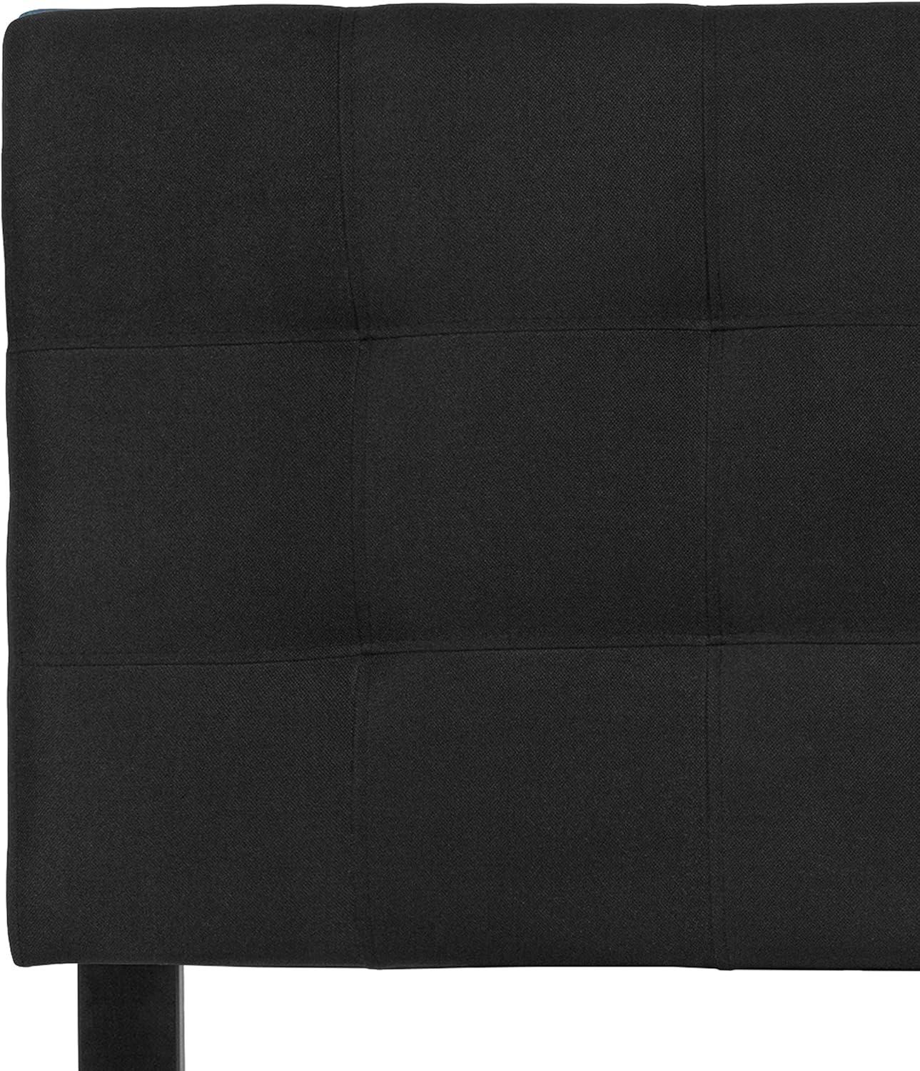 Flash Furniture Bedford Tufted Upholstered Full Size Headboard in Black Fabric