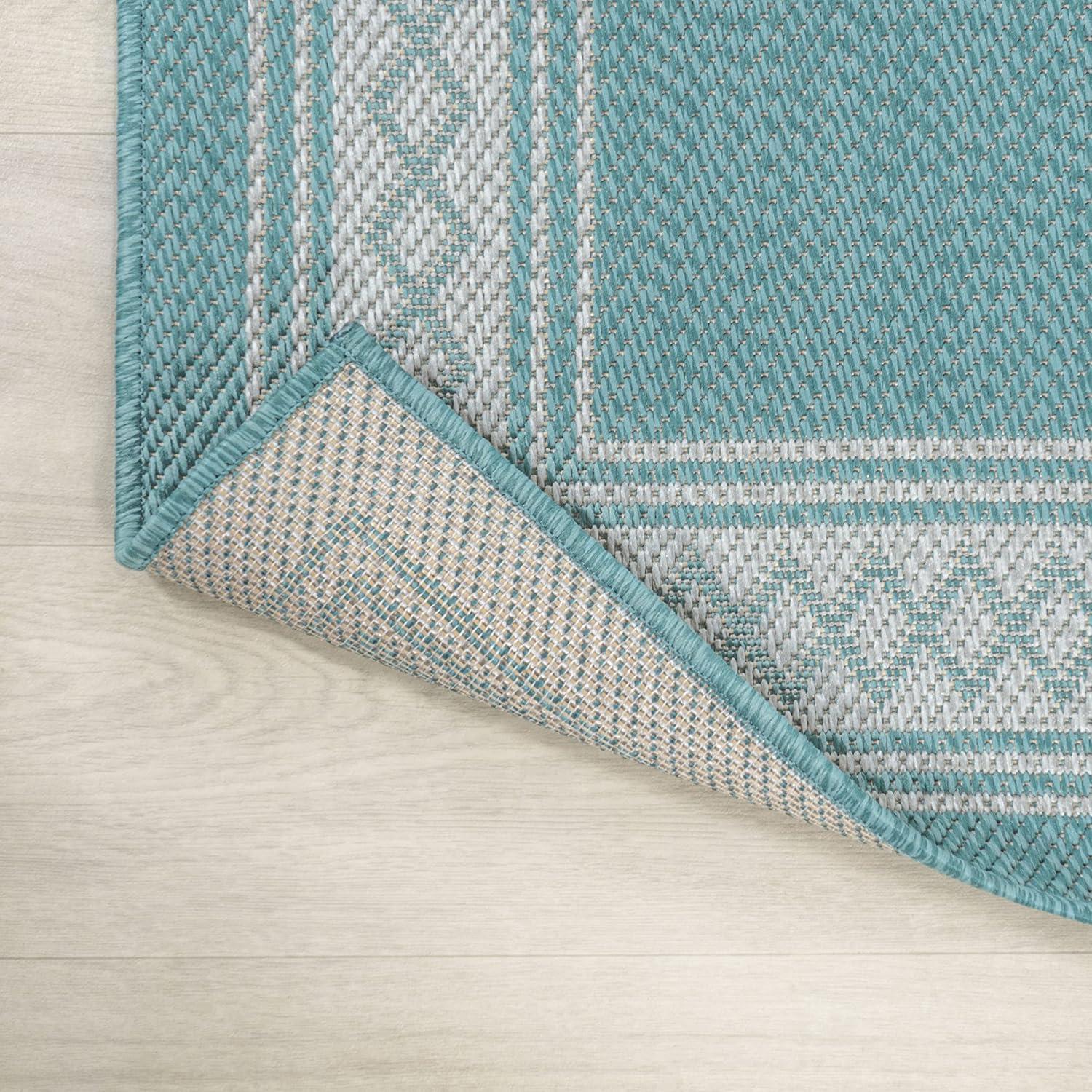 Lucia Classic Diamond Border Indoor/Outdoor Area Rug - JONATHAN Y