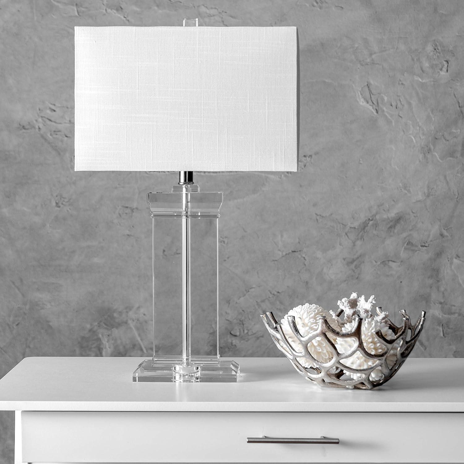 nuLOOM Toledo 25" Crystal Table Lamp Lighting - Clear 25" H x 9" W x 15" D