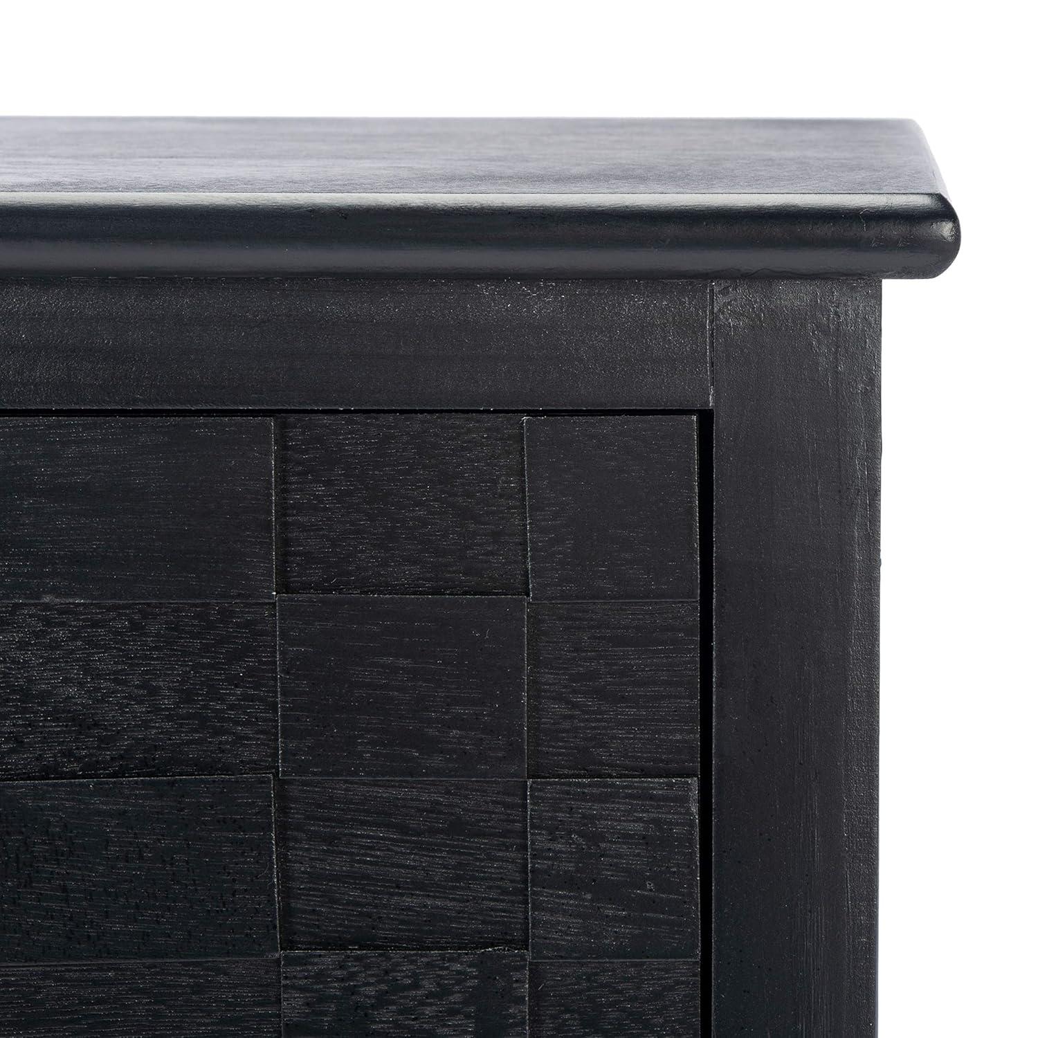 SAFAVIEH Malcolm Contemporary Black Storage Console Table (29.5 in. W x 13.4 in. D x 26 in. H)