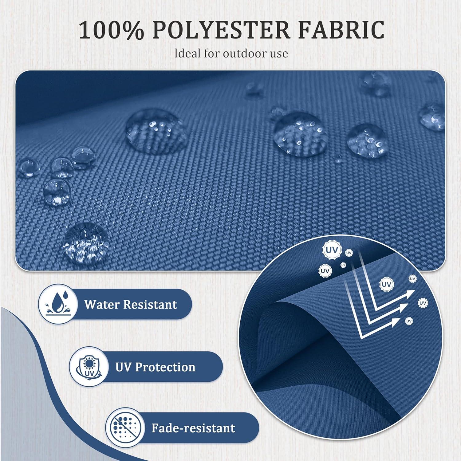 Outdoor Loveseat Cushion Set 46 X 26 Inch Water Repellent & Fadeness Patio Furniture Cushions,Removable Outdoor Couch Cushions with Hidden Zipper & Adjustment Staps for Couch, Bench, and Swing