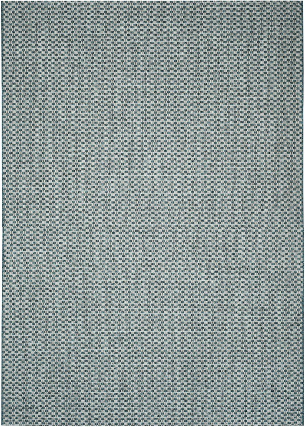 Courtyard CY8653 Power Loomed Indoor and Outdoor Area Rug - Turquoise/Light Grey - 5'3"x7'7" - Safavieh