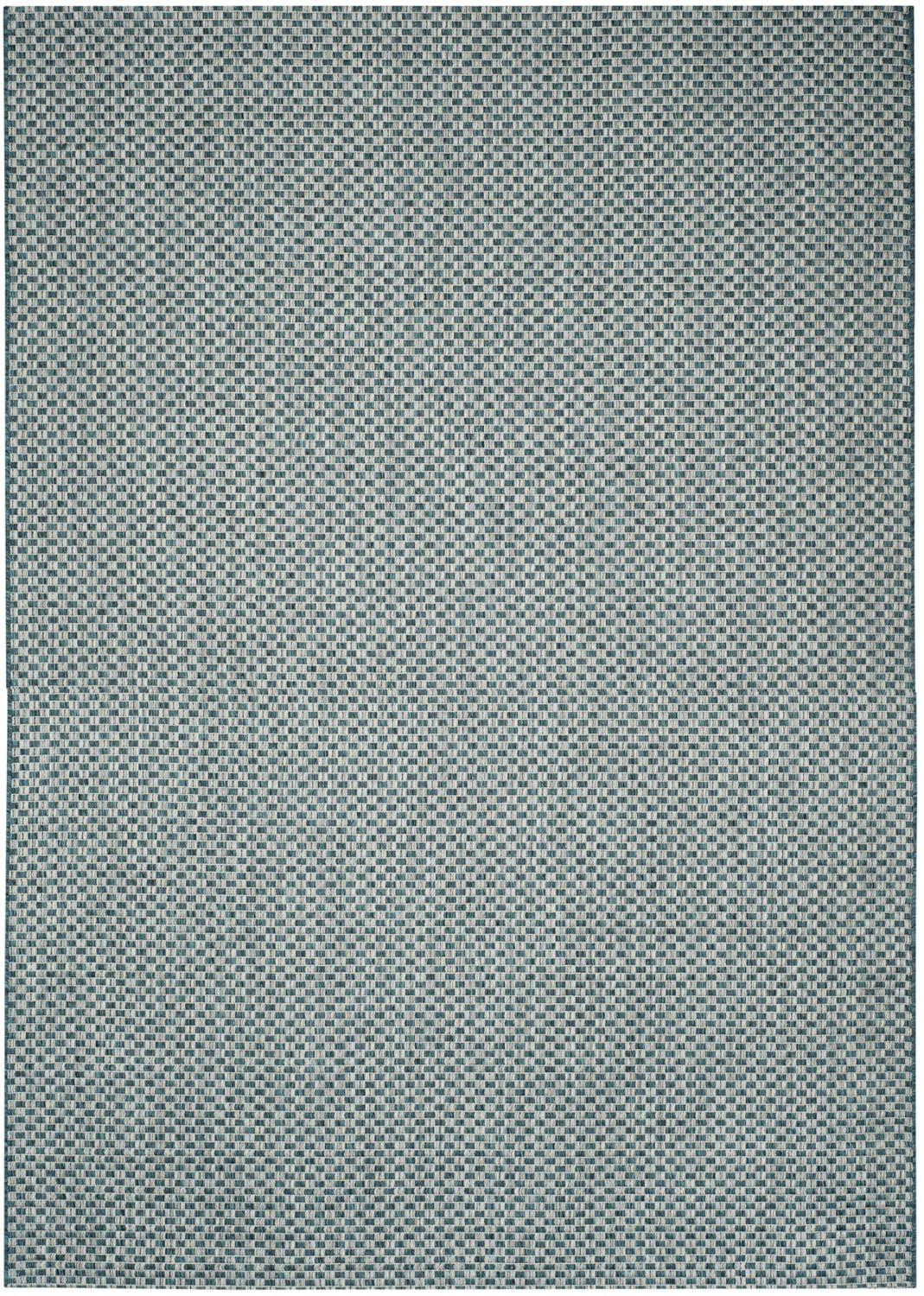 Courtyard CY8653 Power Loomed Indoor and Outdoor Area Rug - Turquoise/Light Grey - 5'3"x7'7" - Safavieh