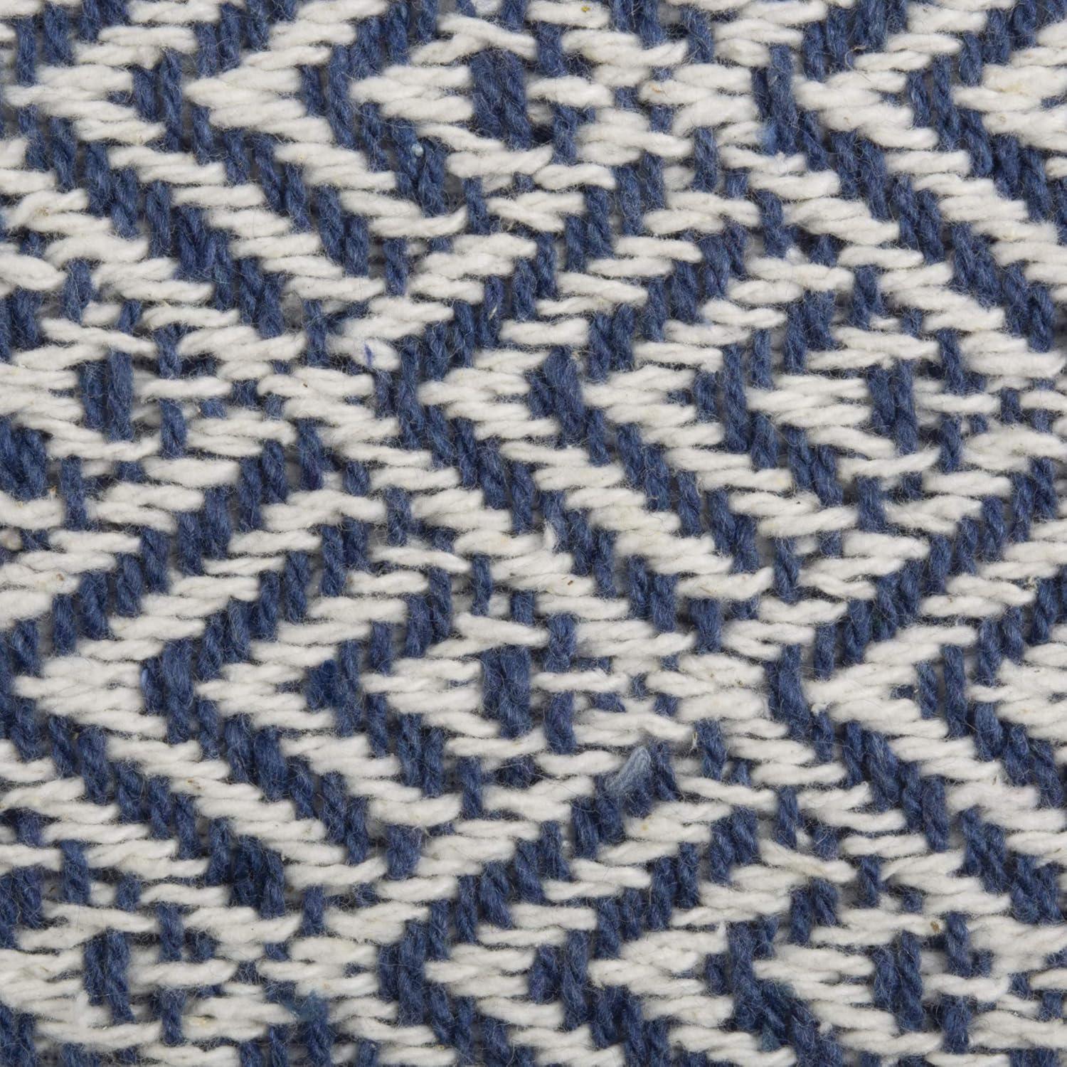 DII French Blue Diamond Jaquard Table Runner 15x72