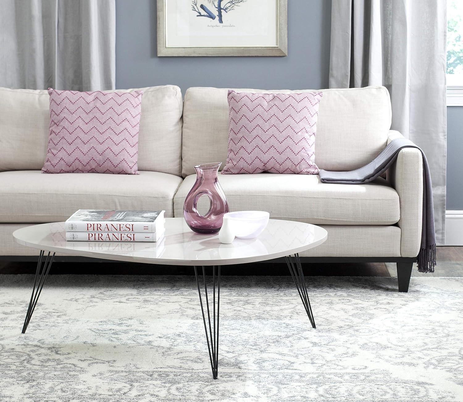 Wynton Coffee Table - White/Black - Safavieh