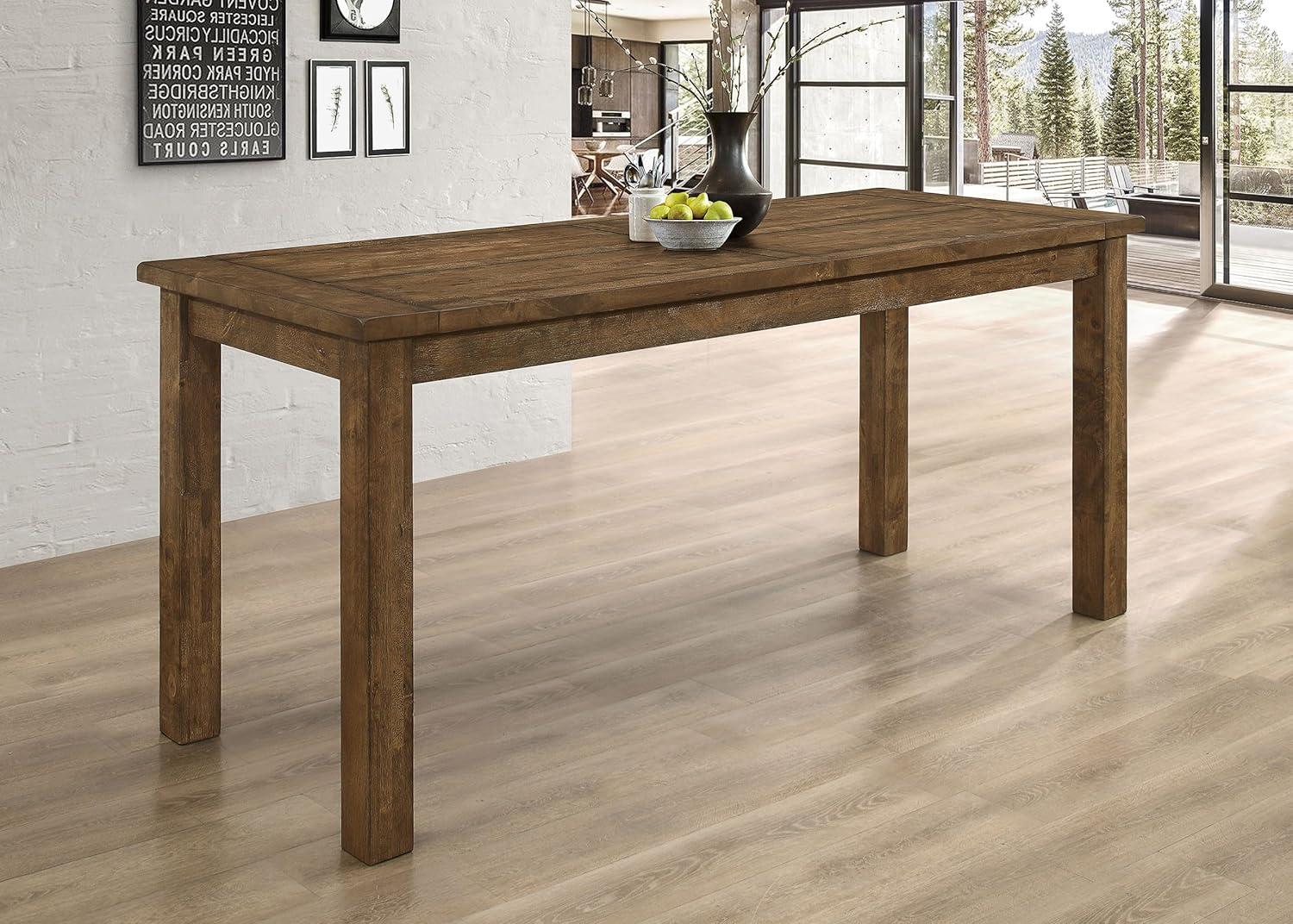 Coaster Company Coleman 83.75 in Rectangle Dining Table, Golden Brown