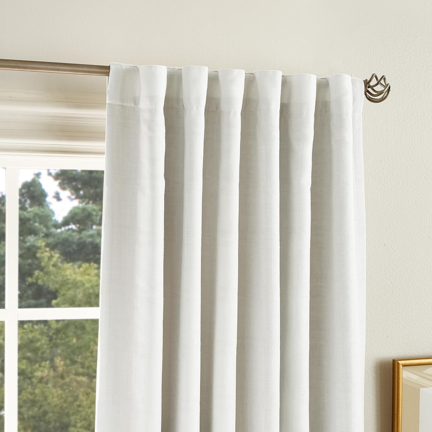 Martha Stewart Bedford Plaid Max Blackout Rod Pocket Cloud Curtain Panel Pair | Wayfair