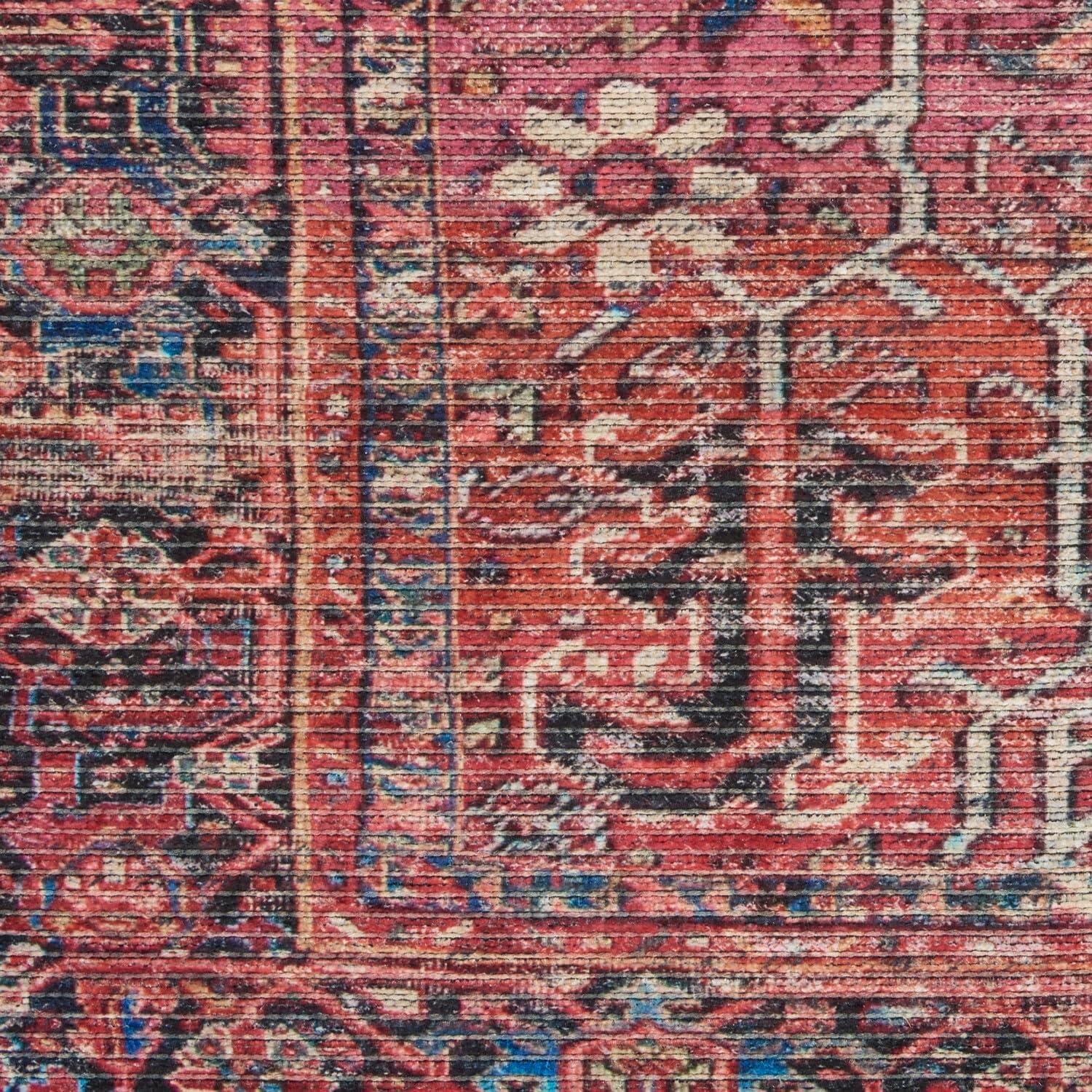 Machine Washable Oriental Red Area Rug