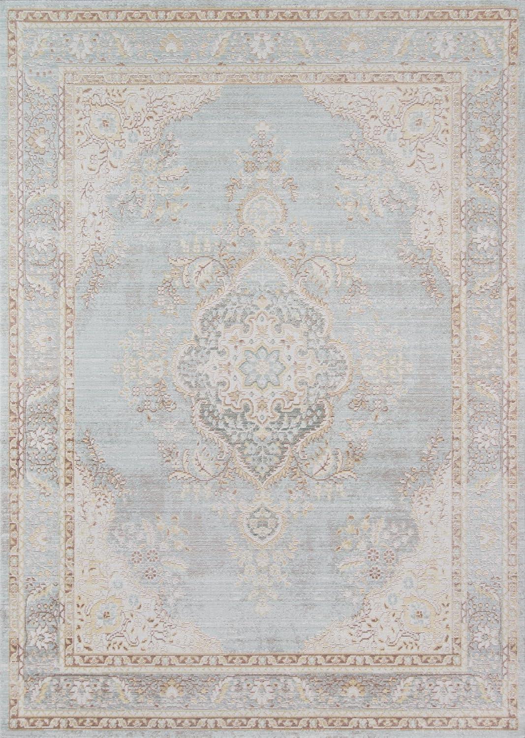 Isabella Charli Braided Blue Synthetic Rectangular Rug - 2' x 3'