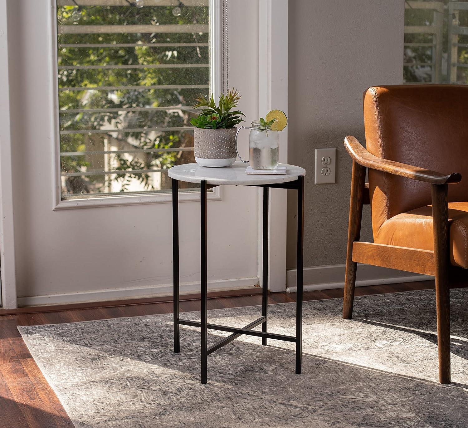 BirdRock Home Marble Tray Top End Table