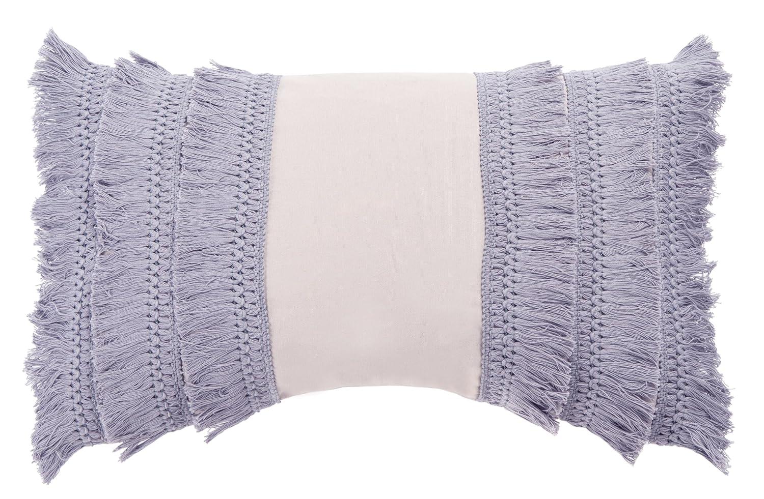 Safavieh Grema Fringed Cotton Reversible Throw Pillow