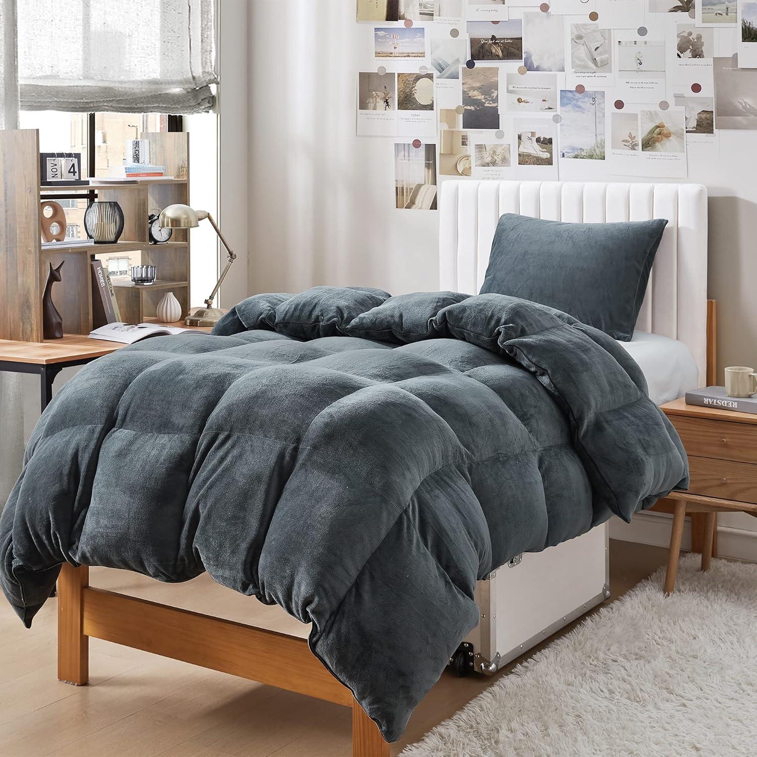 Coma Inducer Boi He Thick® - ® Oversized Comforter Set - Moss Gray Alaskan King