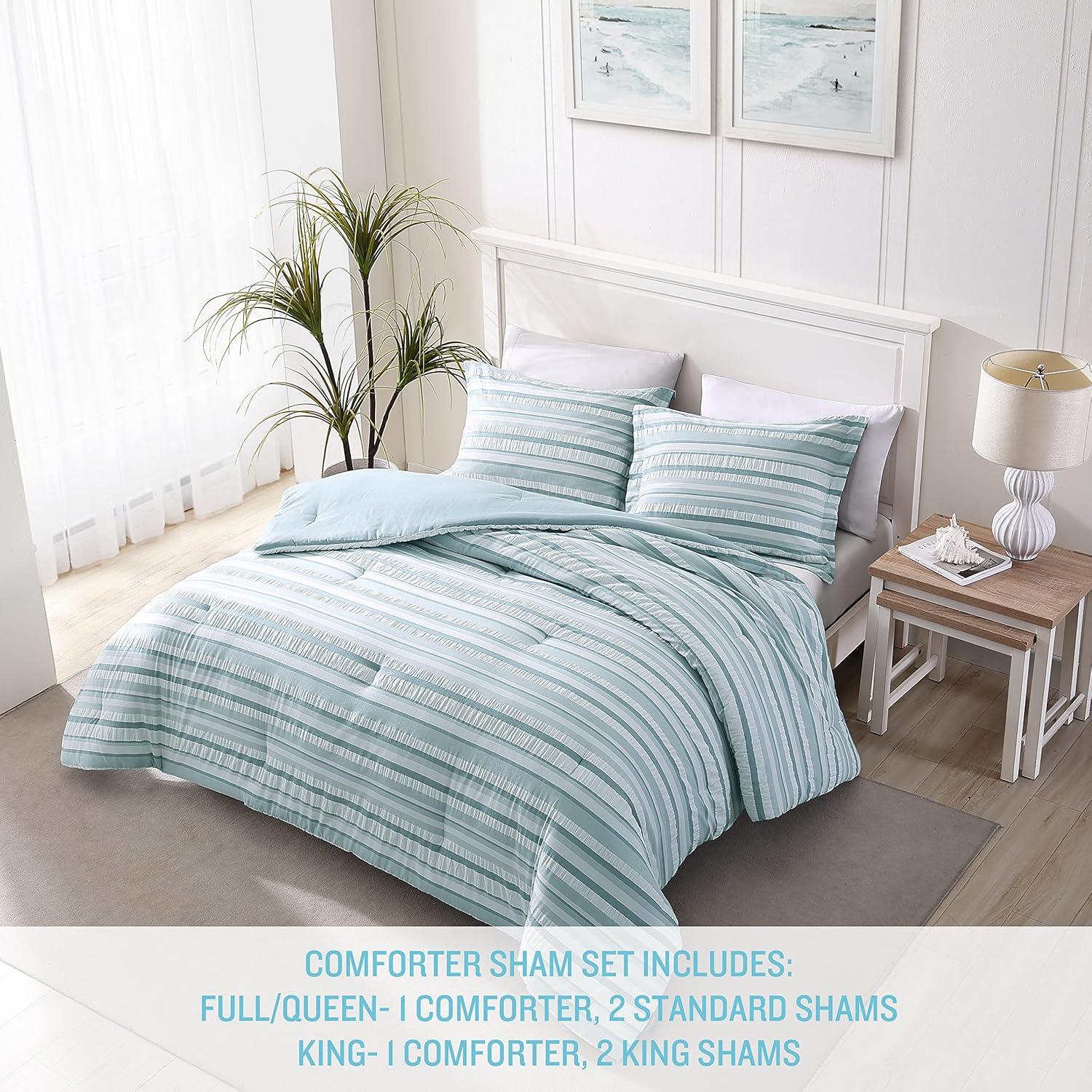 Clearwater Cay Reversible Comforter & Sham Set Blue - Tommy Bahama