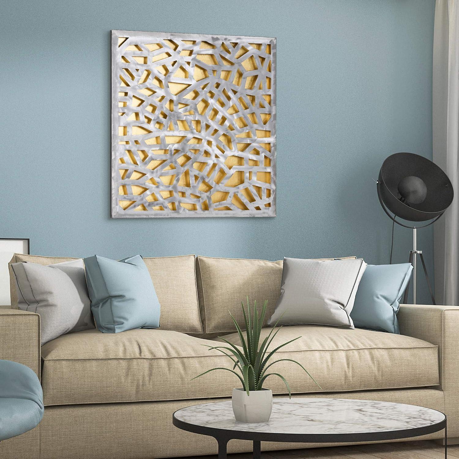 CG INTERNATIONAL TRADING Modern Abstract Wall Decor on Metal