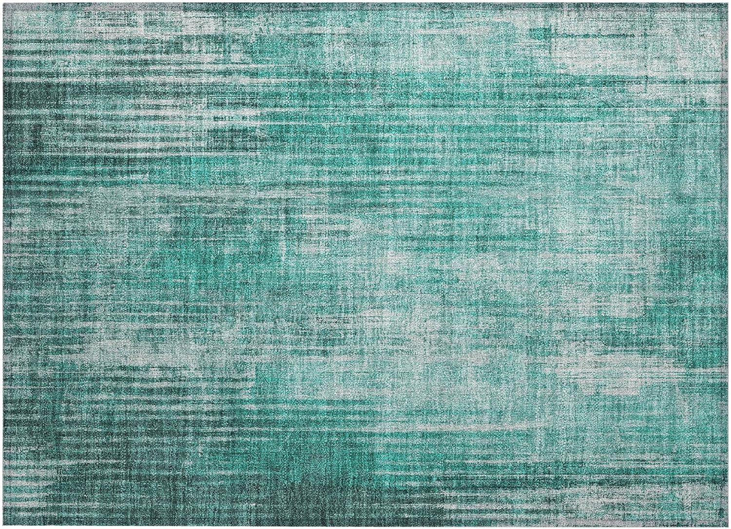 Addison Rugs Machine Washable Indoor/ Outdoor Chantille Modern Ombre Rug Teal - 1'8" x 2'6"