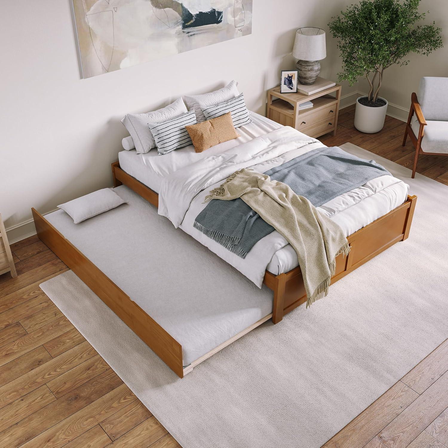 Solid Wood Platform Storage Bed