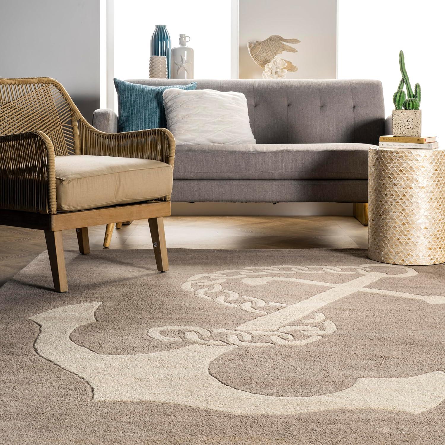 nuLOOM Hand Tufted Set Sail Area Rug, 2' x 6', Beige