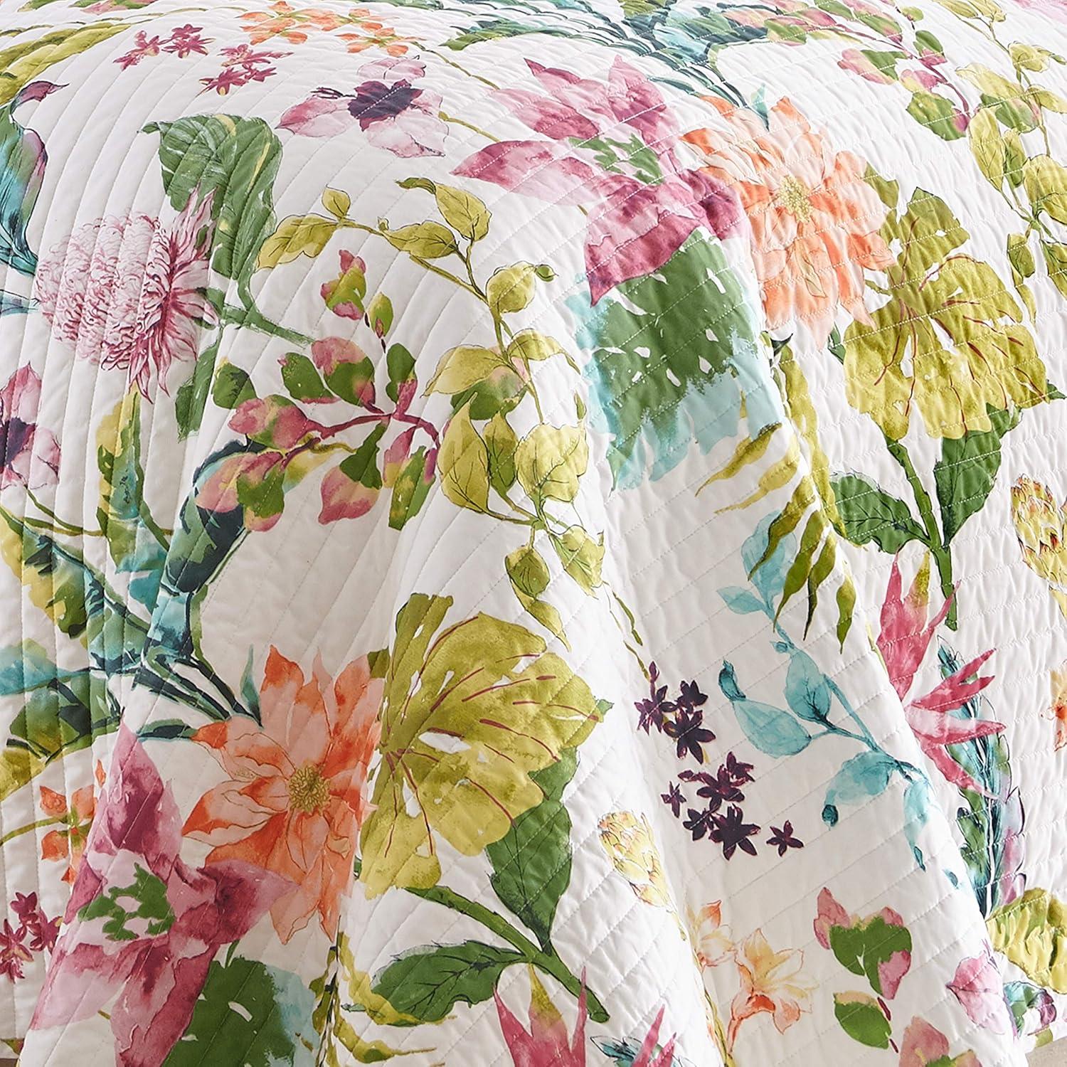 Malana Tropical Quilt Set - King Quilt and Two King Pillow Shams Multi - Levtex Home