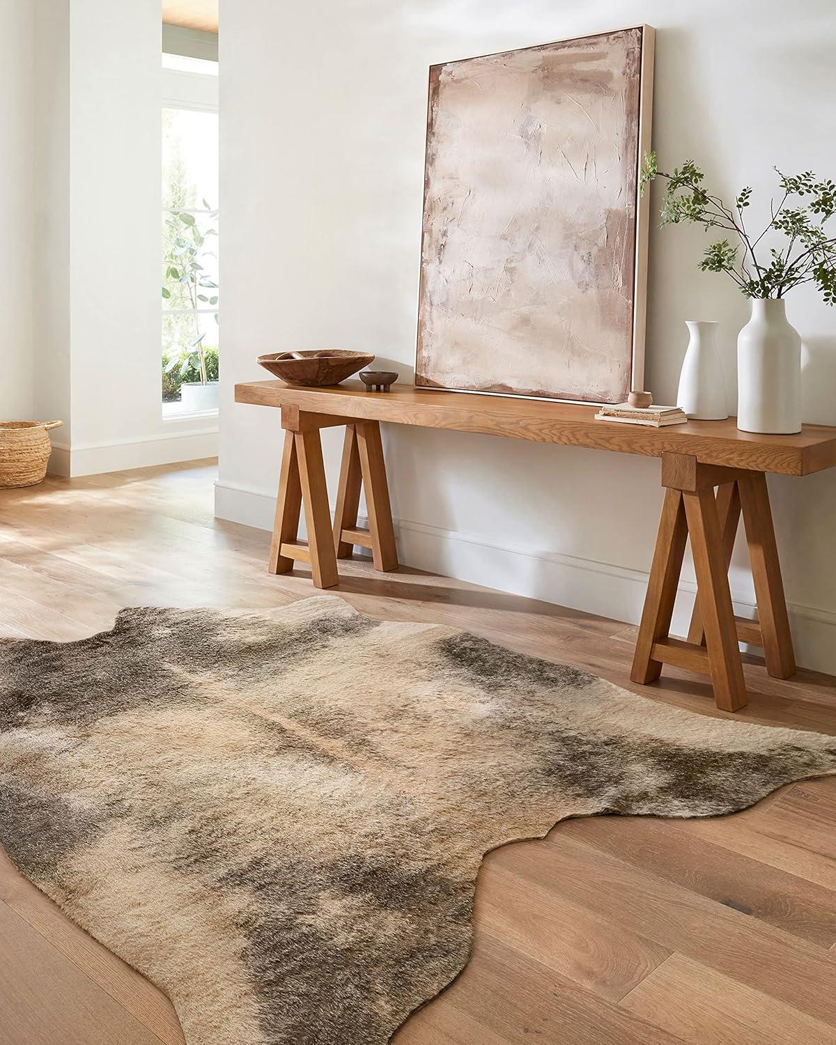 Loloi II Grand Canyon Faux Cowhide Beige / Ash Area Rug