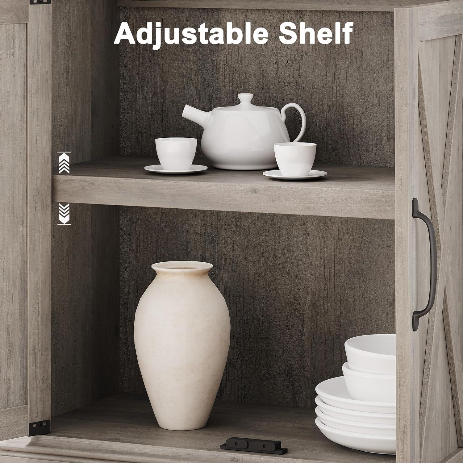 5-Tier Wooden Bookshelves with Cabinet Doors and Bookcases with Doors Floor Bookshelves and Office Storage Cabinets