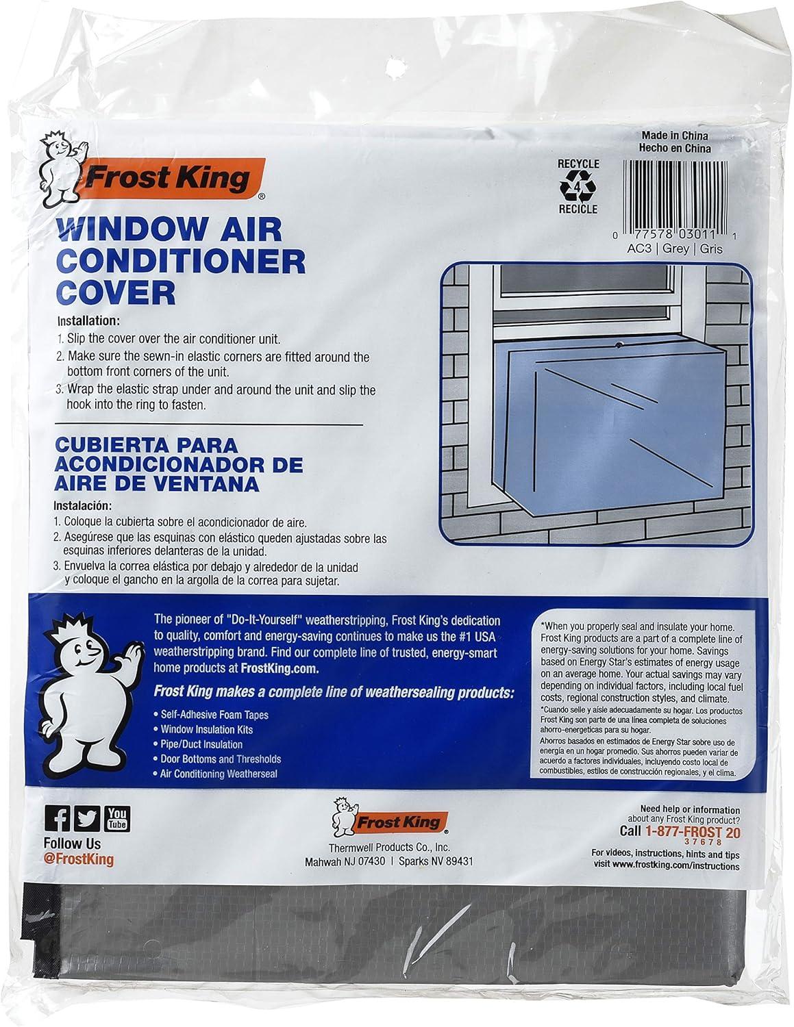 Thermwell 18" x 27" x 22" Winter Protection Polyethylene Window Air Conditioner Cover