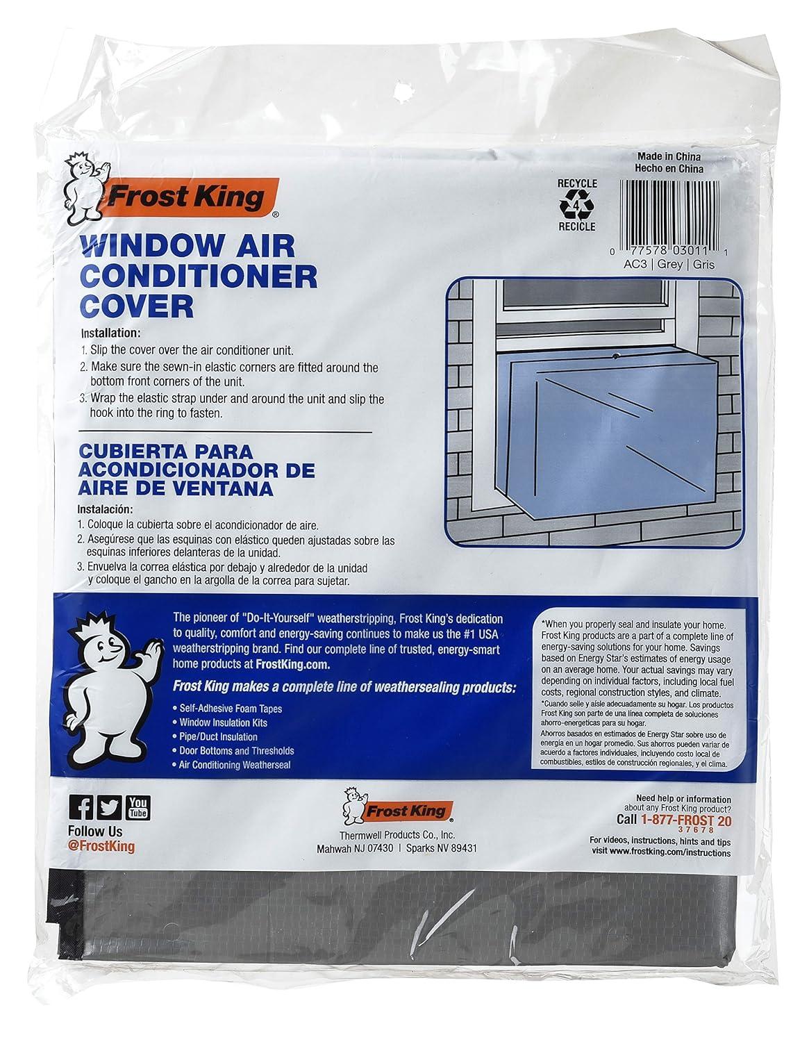 Thermwell 18" x 27" x 22" Winter Protection Polyethylene Window Air Conditioner Cover