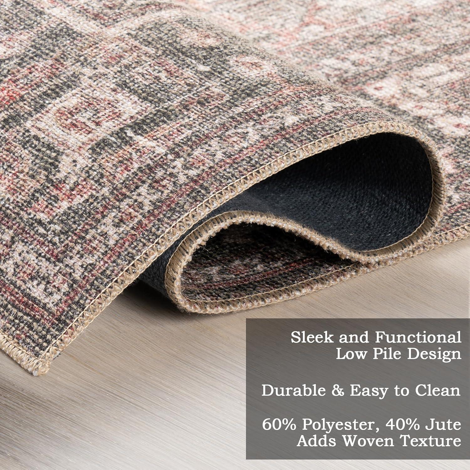 Nuloom Hillstone Collection Maybelle Traditional Vintage Medallion Area Rug, 7' 10" x 10', Grey