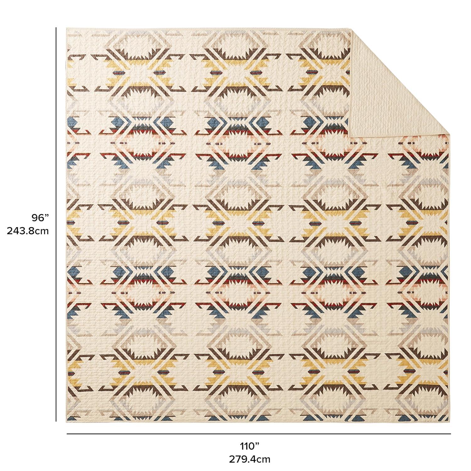 King Organic Cotton Reversible White Quilt Set