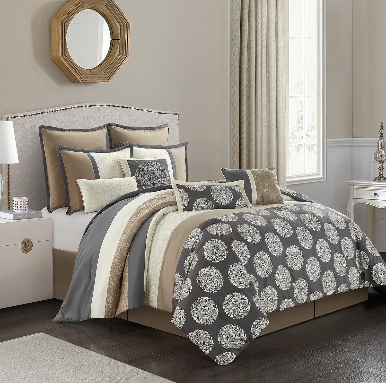 Nanshing America, Inc Angellyna 10 Piece Medallion Print Comforter Set & Reviews | Wayfair