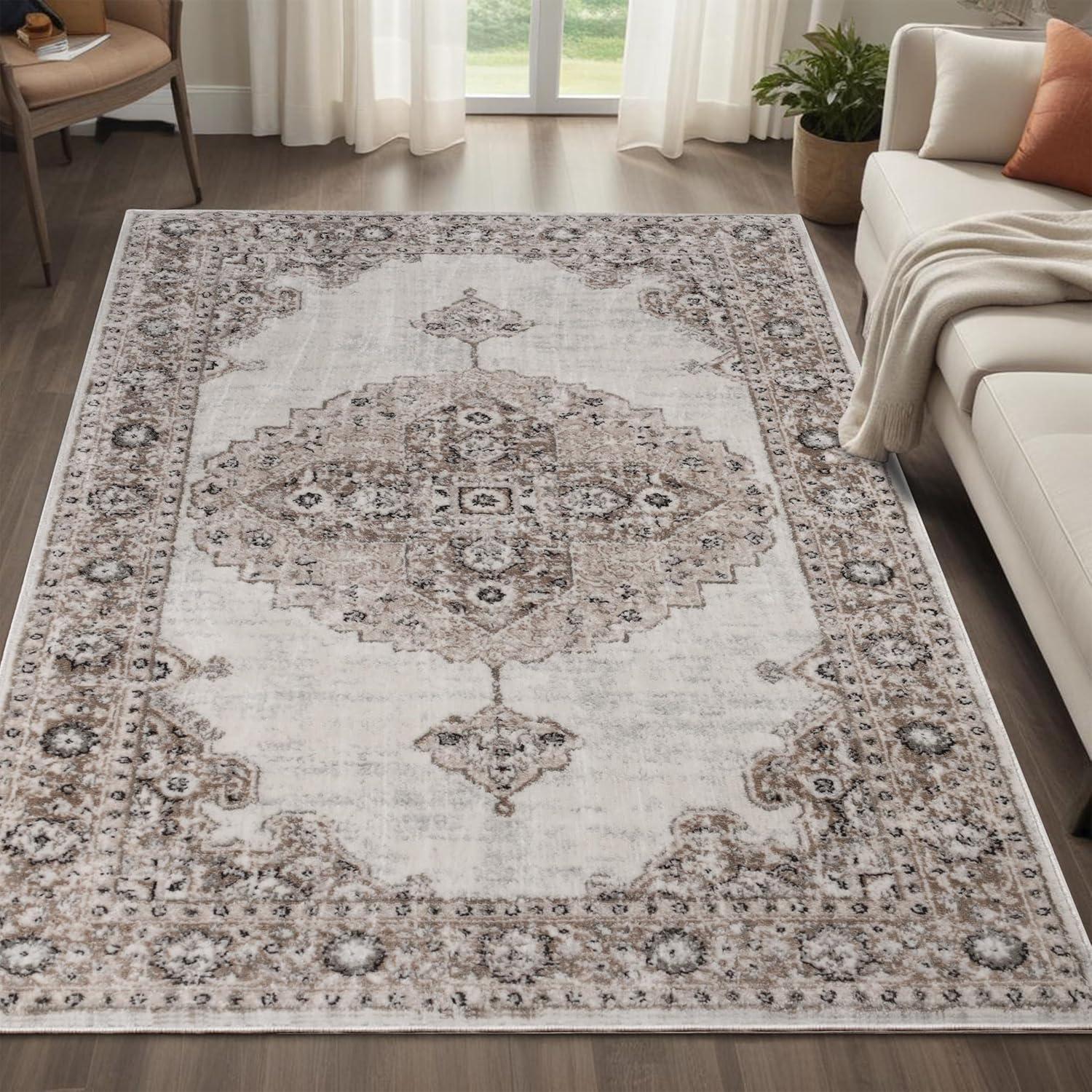 Superior Demelza Medallion Indoor Area Rug, 3' x 5', Grey