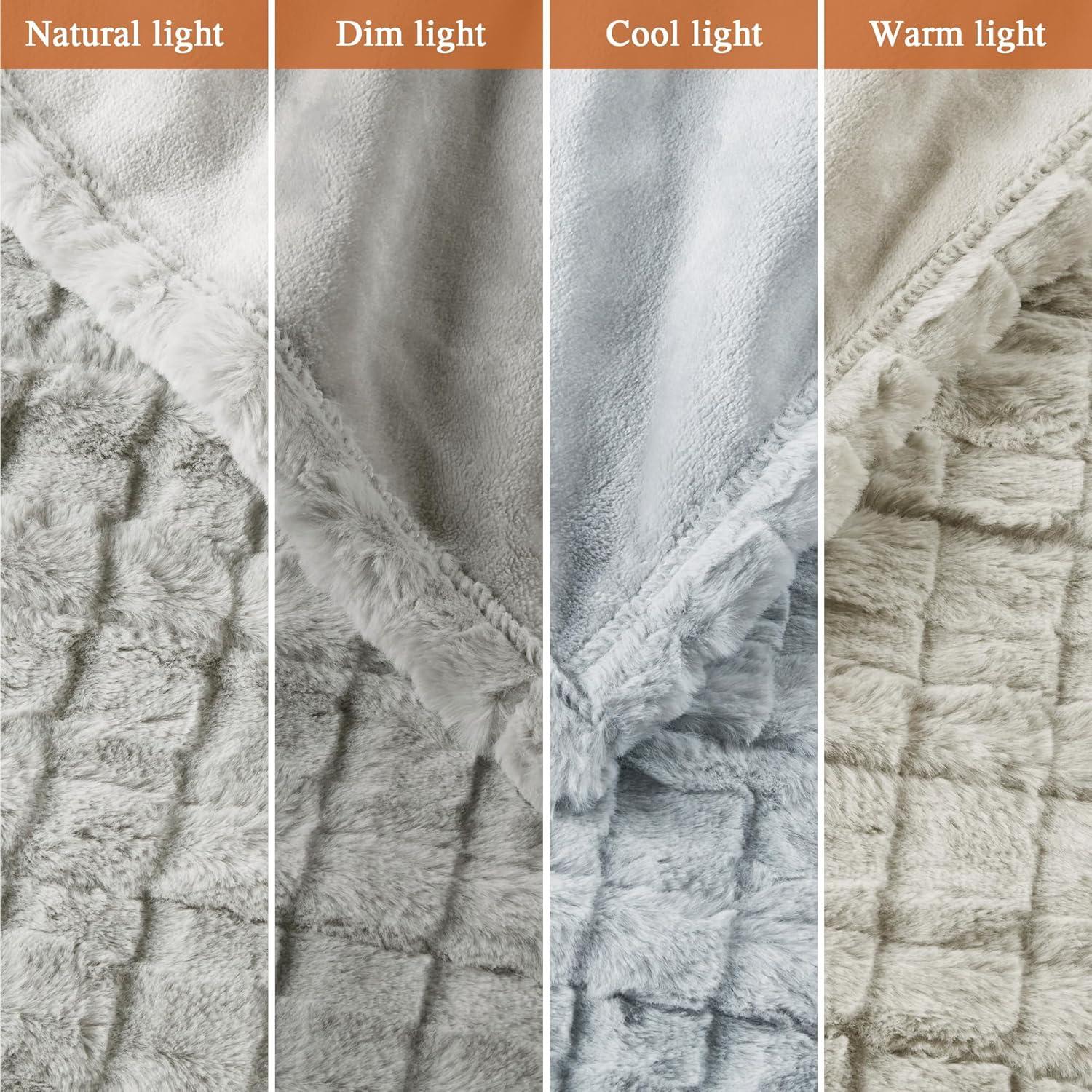 Beautyrest Beautyrest Zuri Oversized Heated Faux Fur Throw