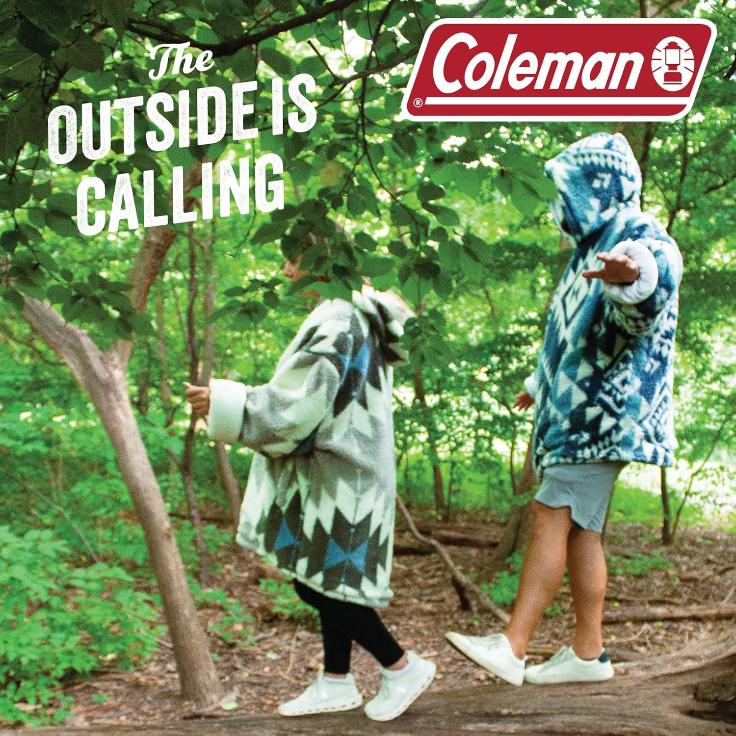 Coleman  Oversized Super Soft Wearable Hoodie Throw Blanket Blue