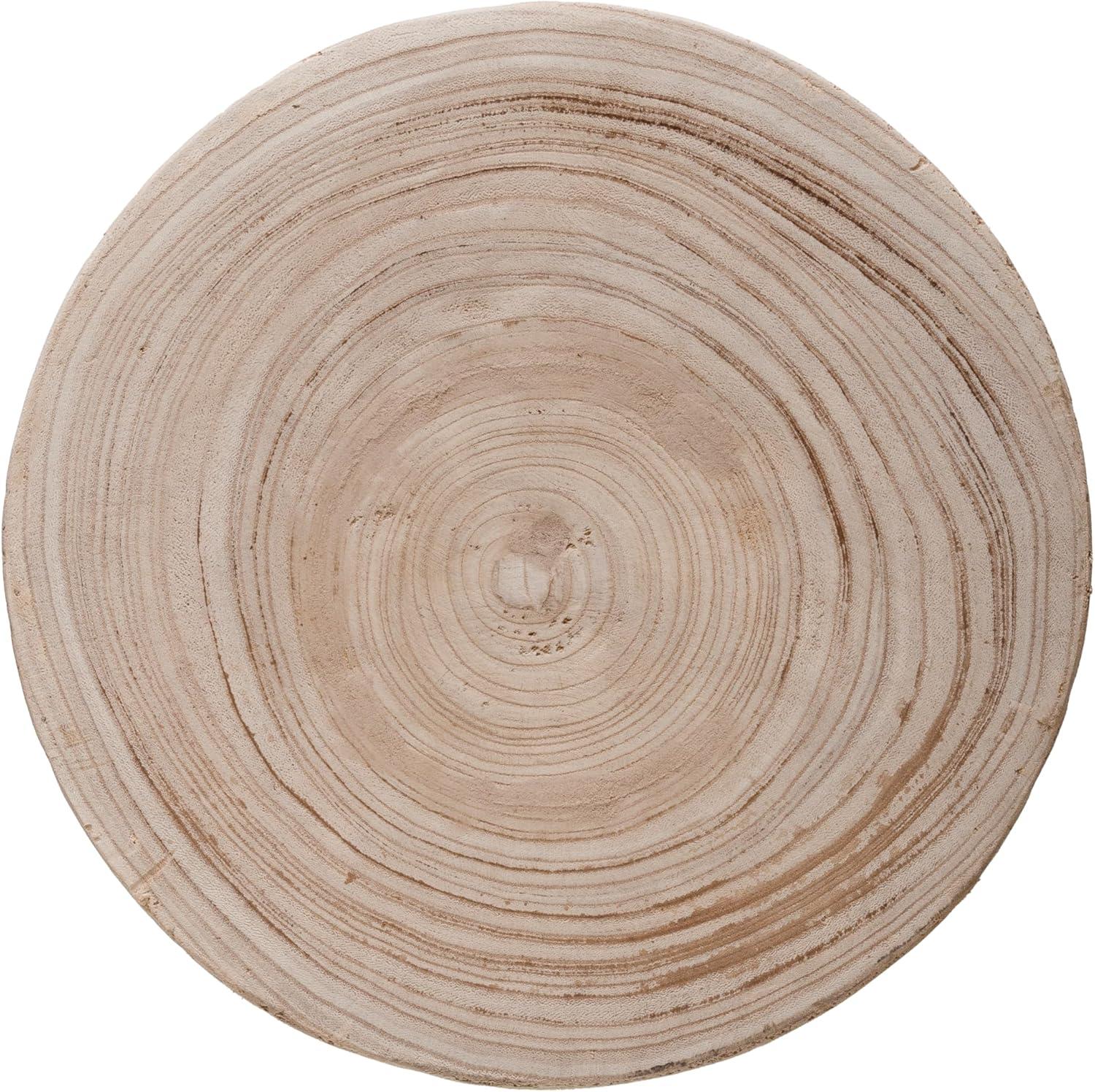 Storied Home Acacia Wood Metal Martini Accent Table with Marble Top Natural: Elegant Round Side Table, No Assembly Required