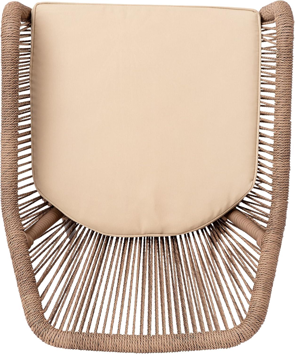 Taylor & Logan Kyla Metal Outdoor Stacking Dining Armchair with Cushion (Set of 2)