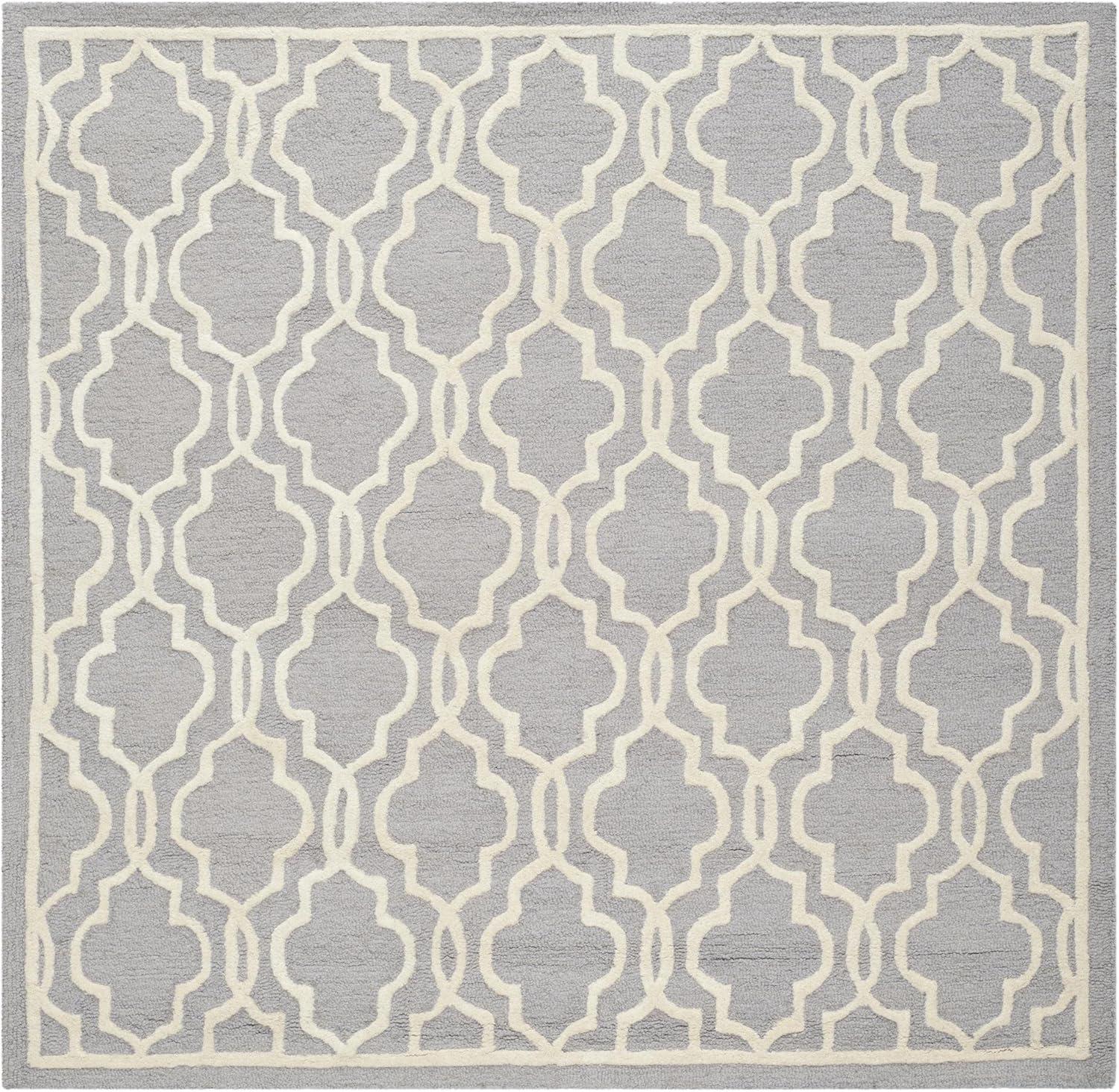 Cambridge CAM131 Tufted Indoor Runner Rug - Silver/Ivory - 2'6"x16' - Safavieh