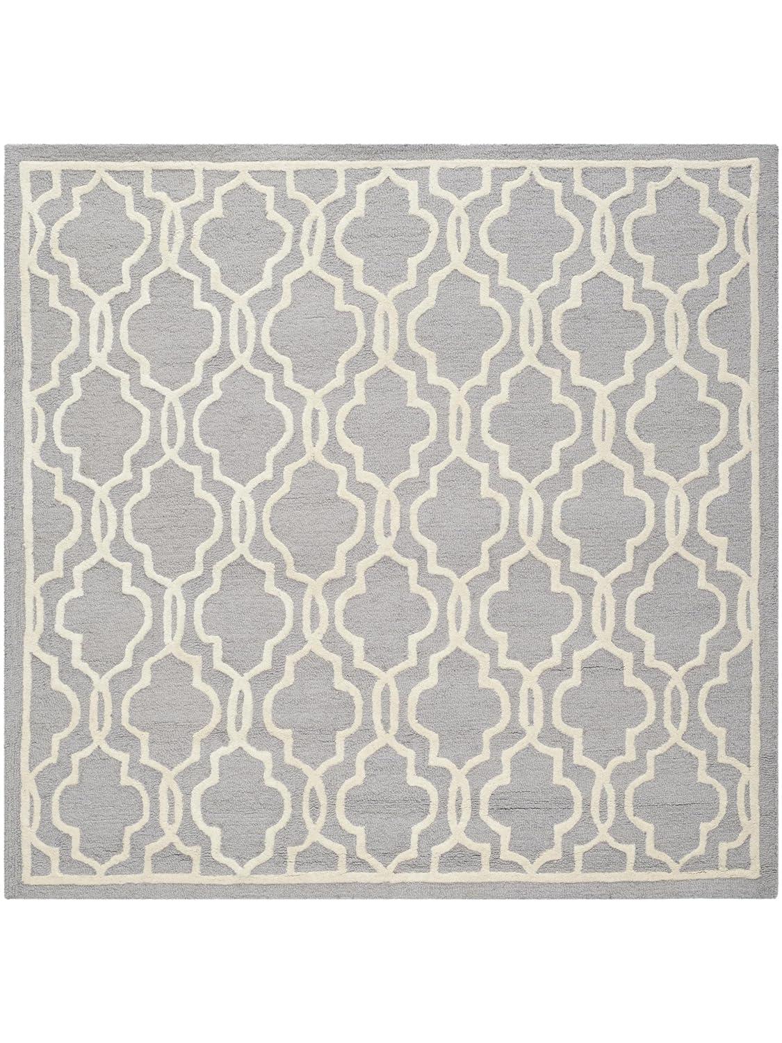Cambridge CAM131 Tufted Indoor Runner Rug - Silver/Ivory - 2'6"x16' - Safavieh
